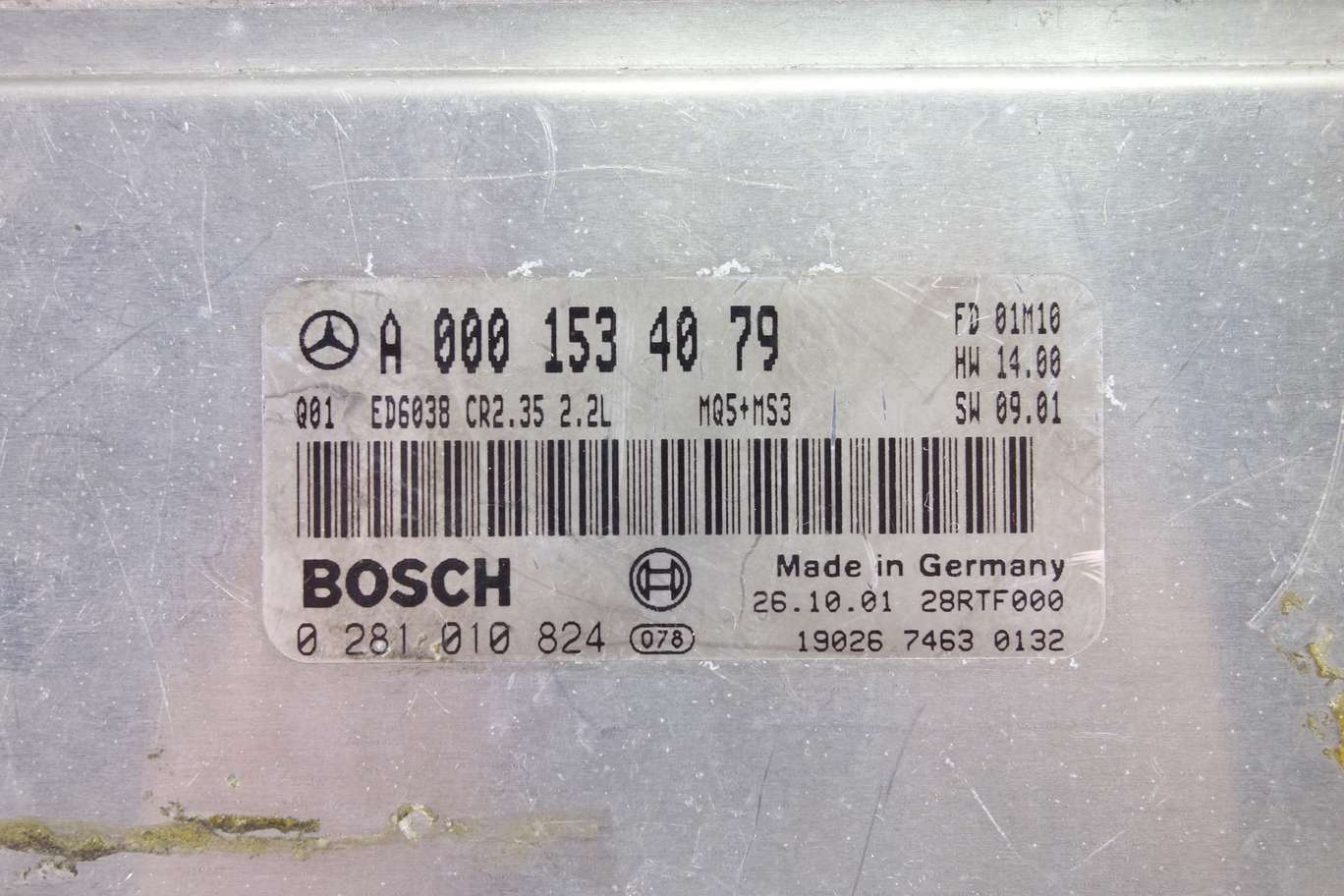 Centralita del motor Mercedes Sprinter A0001534079 A 000 153 40 79 Bosch 0281010824 0 281 010 824 28RTF000 - foto 2