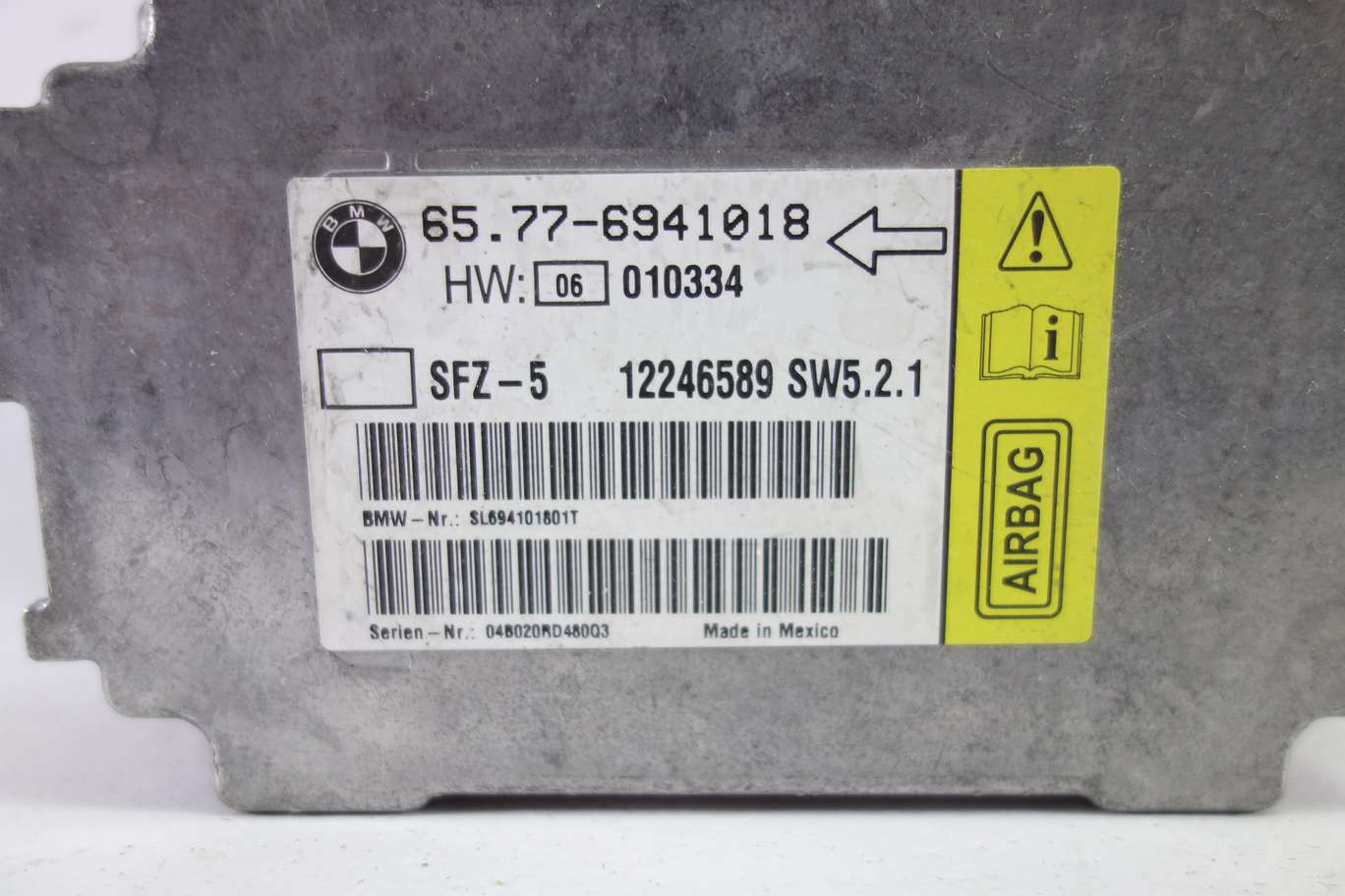 Centralita de airbag BMW E60 E61 E63 E64 65776941018 65.77-6941018 12246589 - foto 2