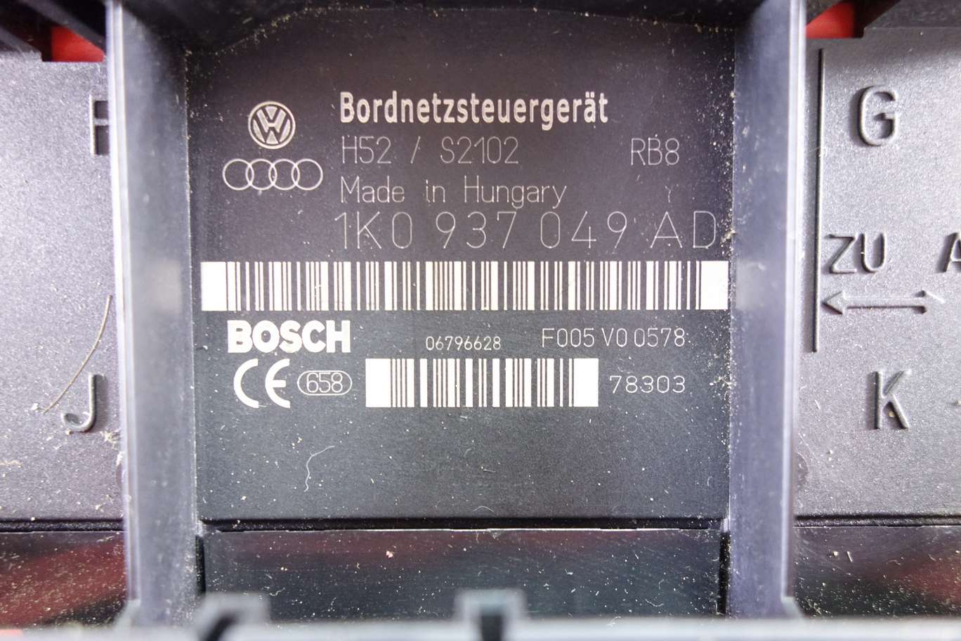 Caja de fusibles VW Caddy 1K0937049AD 1K0 937 049 AD Bosch F005V00578 F005 V0 0578 - foto 2