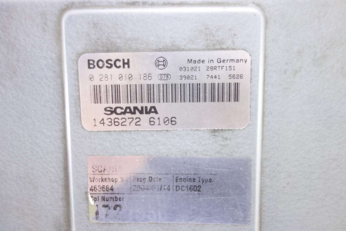 Centralita del motor Scania Serie 4 14362726106 1436272 6106 Bosch 0281010186 0 281 010 186 - foto 2