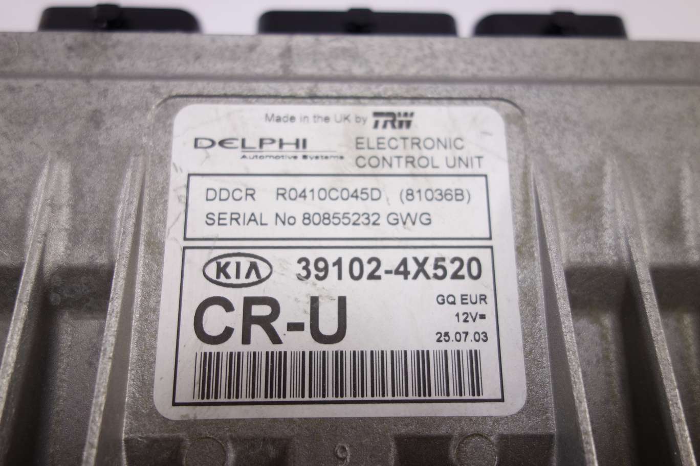 Centralita del motor Kia Carnival 391024X520 39102-4X520 R0410C045D 80855232 - foto 2