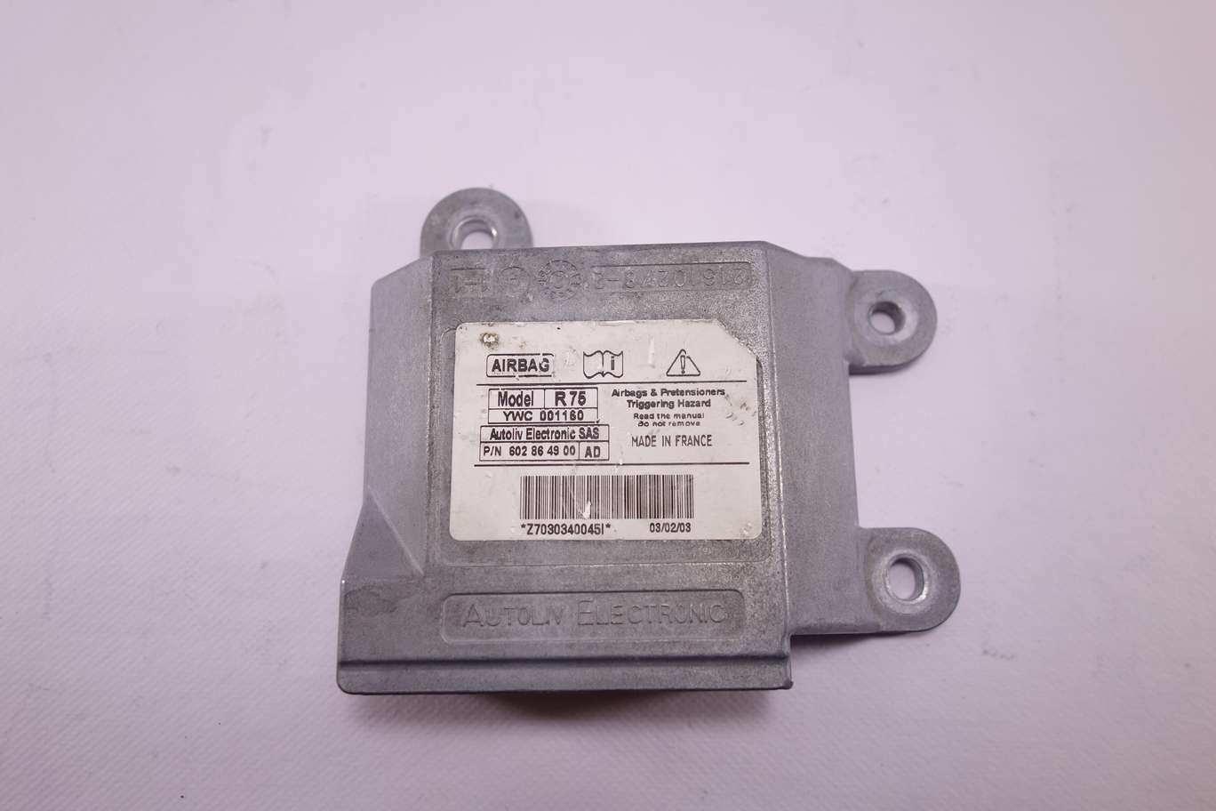 Centralita de airbag Rover YWC001160 YWC 001160 602864900AD 602 86 49 00 AD 602864900 AD - foto 1
