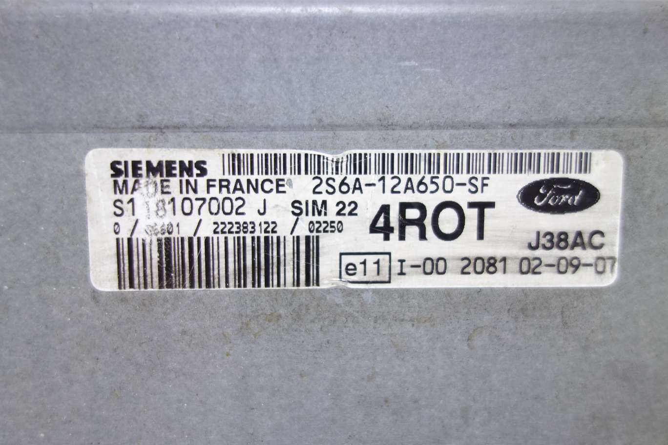 Centralita de control Ford Fiesta Fusion 2S6A12A650SF 2S6A-12A650-SF S118107002J S118107002 J 4ROTJ38AC 4ROT J38AC - foto 2