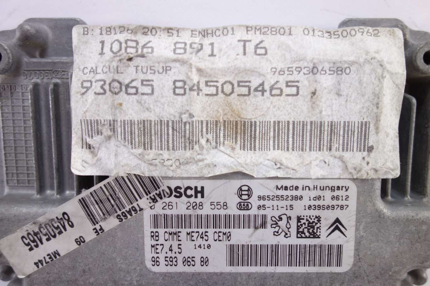 Centralita de control Peugeot Citroen 9659306580 96 593 065 80 9652552380 Bosch 0261208558 0 261 208 558 - foto 2