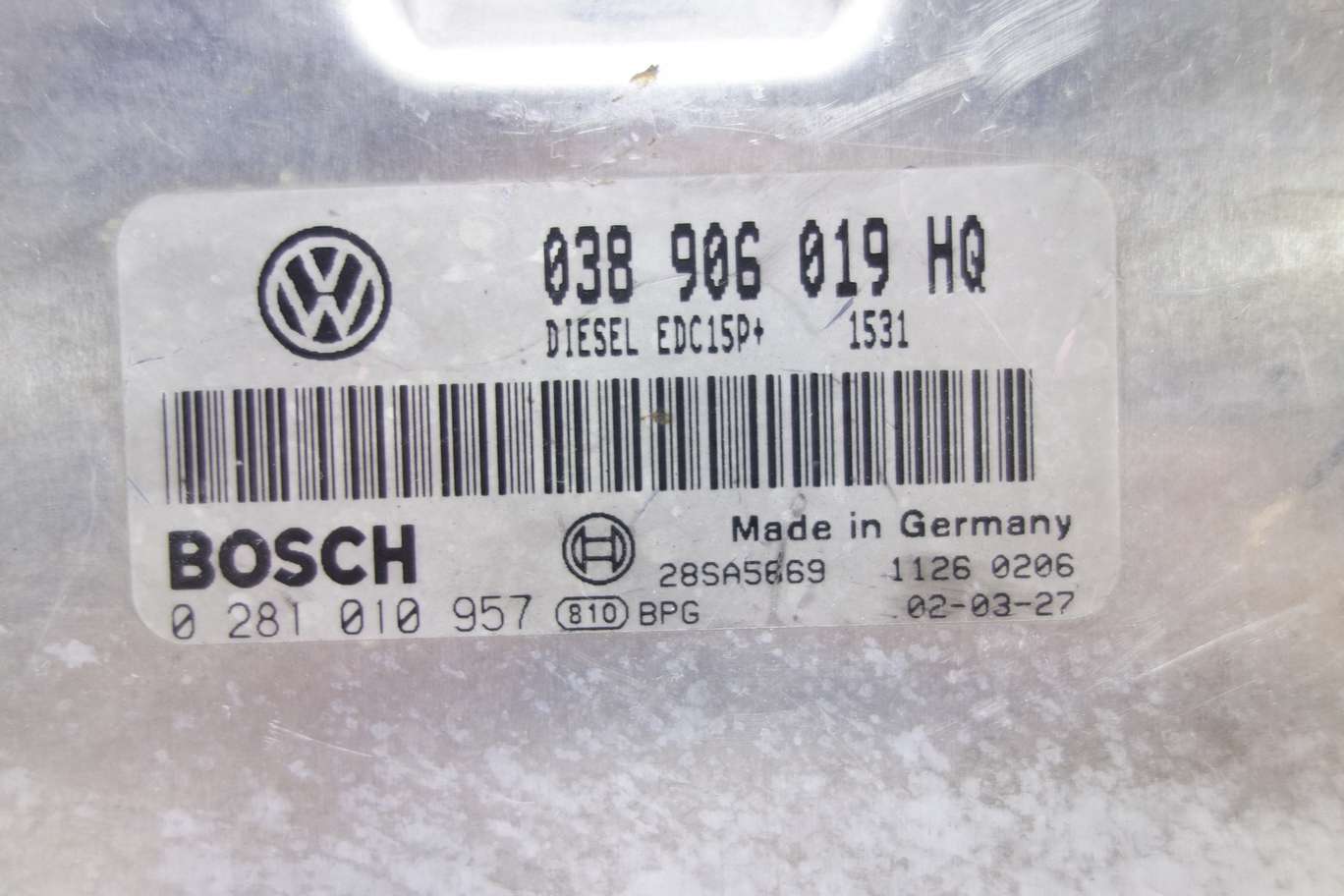 Centralita del motor VW Seat Ibiza 038906019HQ 038 906 019 HQ Bosch 0281010957 0 281 010 957 - foto 2