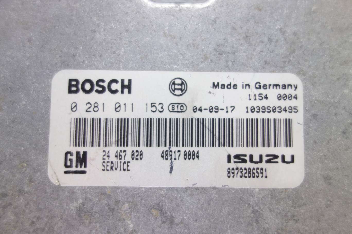 Centralita del motor Opel Astra 24467020 24 467 020 8973286591 Bosch 0281011153 0 281 011 153 - foto 2