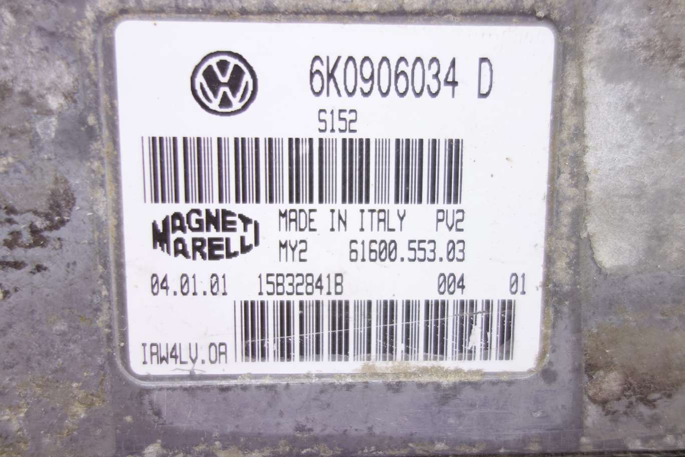 Centralita del motor VW Audi Seat Skoda 6K0906034D 6K0906034 D 6160055303 61600.553.03 - foto 2