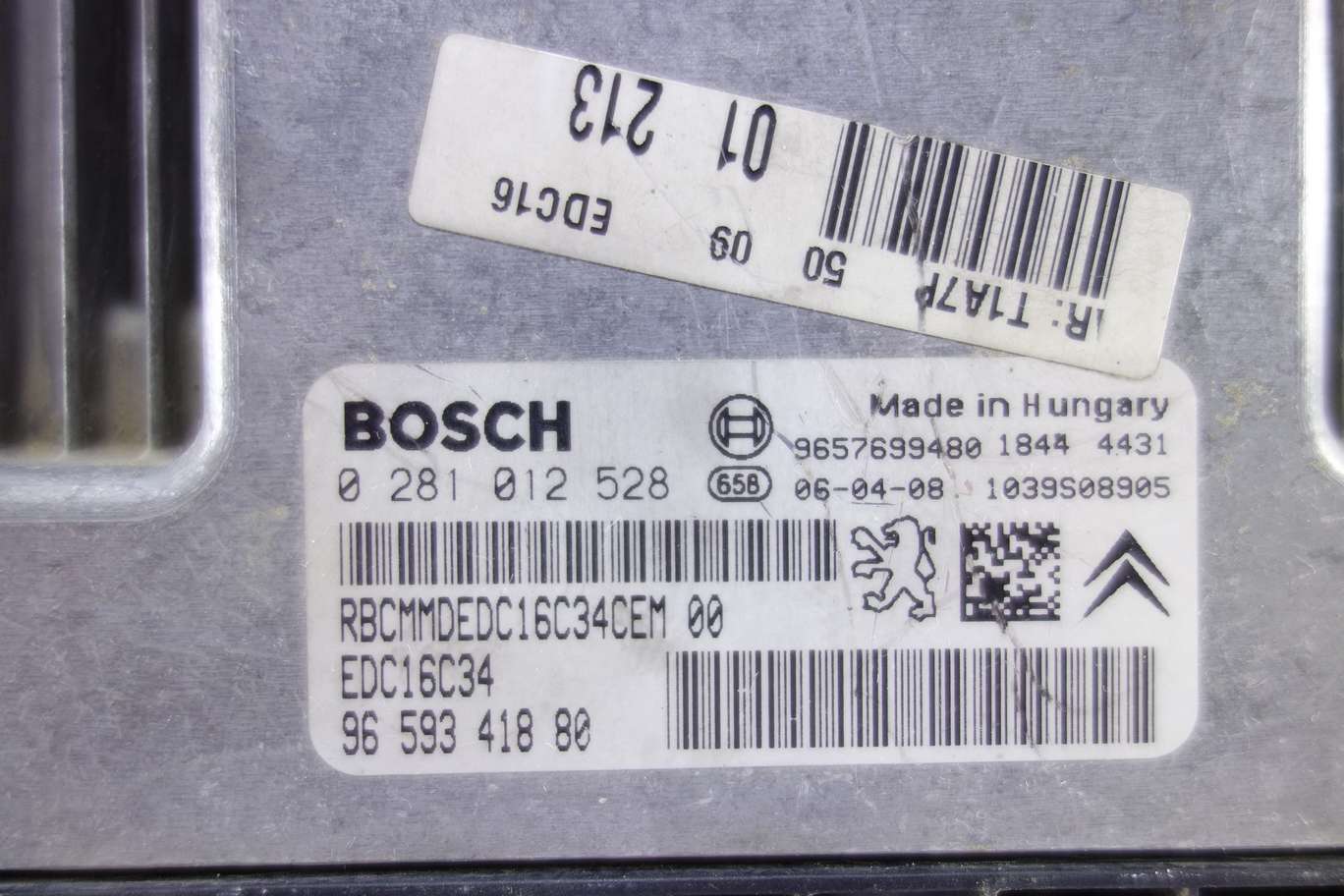 Centralita del motor Peugeot 206 9659341880 96 593 418 80 9657699480 EDC16C34 Bosch 0281012528 0 281 012 528 - foto 2