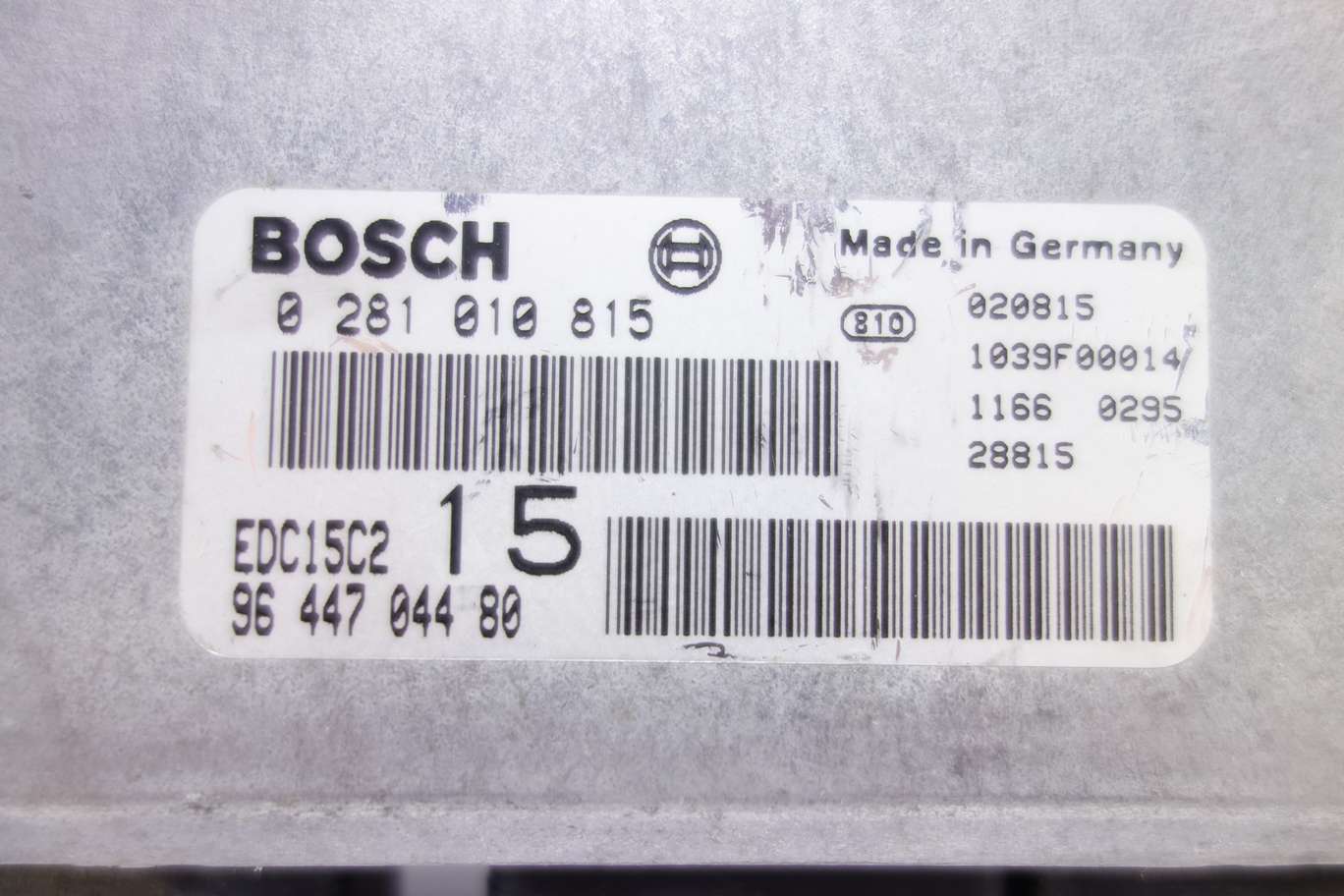 Centralita del motor Peugeot Citroen Fiat 9644704480 96 447 044 80 Bosch 0281010815 0 281 010 815 EDC15C2 - foto 2