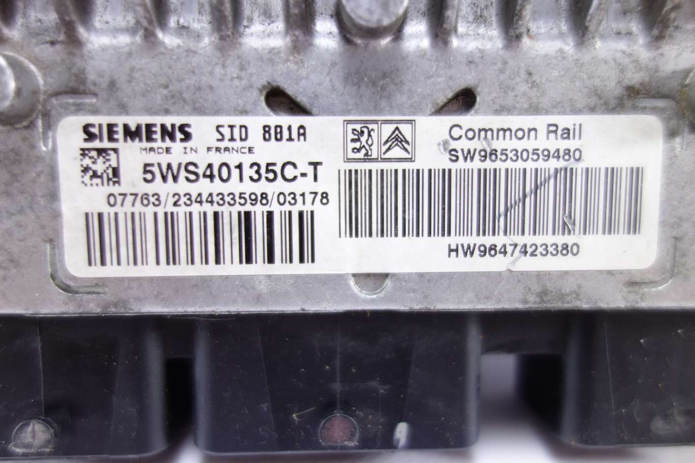 Centralita del motor Citroen Xsara Coupe Peugeot 206 SW9653059480 HW9647423380 Siemens 5WS40135CT 5WS40135C-T - foto 2