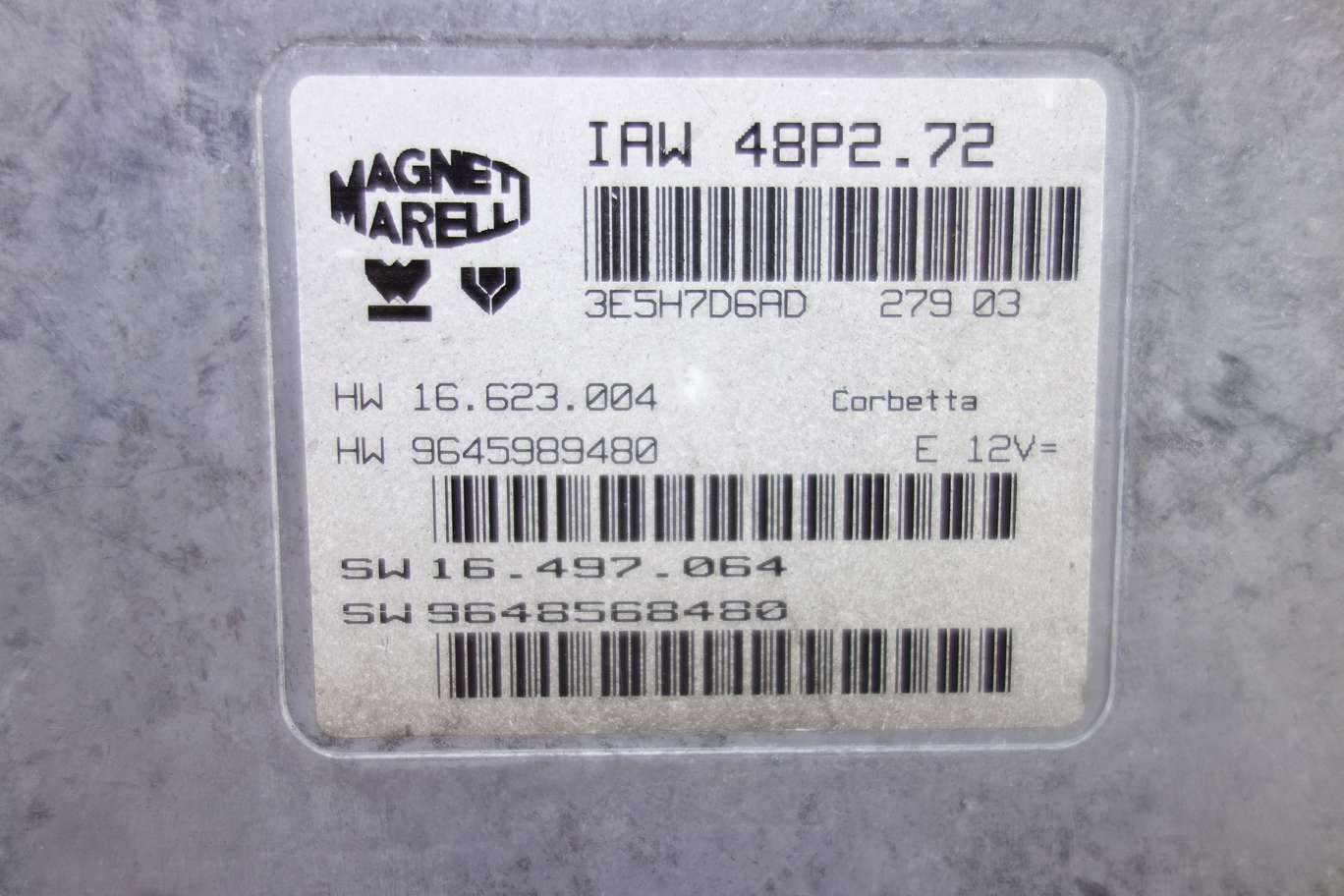 Centralita del motor Citroen C2 C3 9645989480 9648568480 Magneti Marelli IAW48P272 IAW 48P2.72 - foto 2