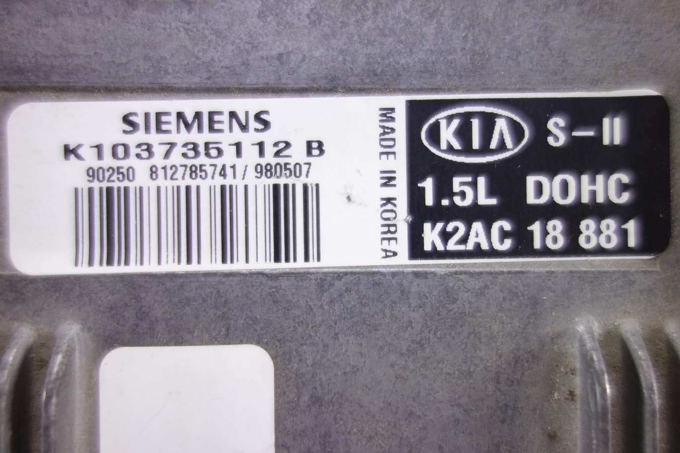Centralita del motor Kia Shuma K2AC18881 K2AC 18 881 Siemens K103735112B K103735112 B - foto 2