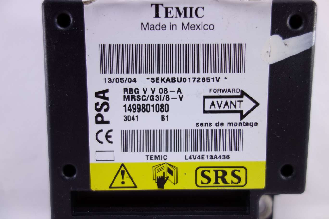 Centralita de airbag Citroen C8 Peugeot 807 1499801080 Temic - foto 2