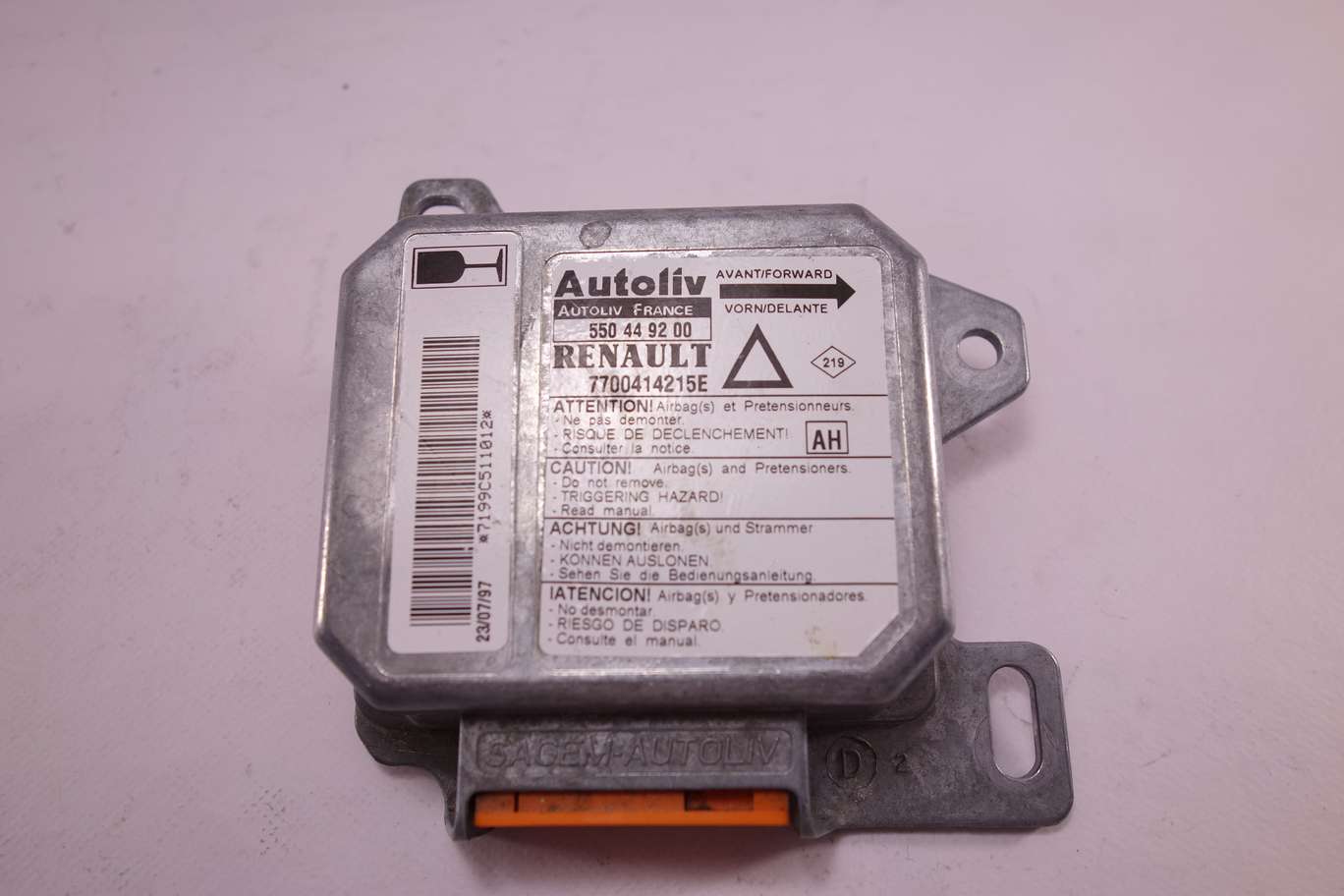 Centralita de airbag Renault Laguna 550449200 550 44 92 00 7700414215E AH - foto 1