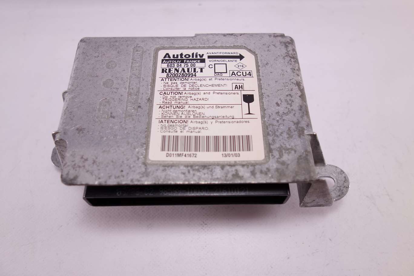 Centralita de airbag Renault Megane 8200280994 Autoliv 603047500 603 04 75 00 AH - foto 1