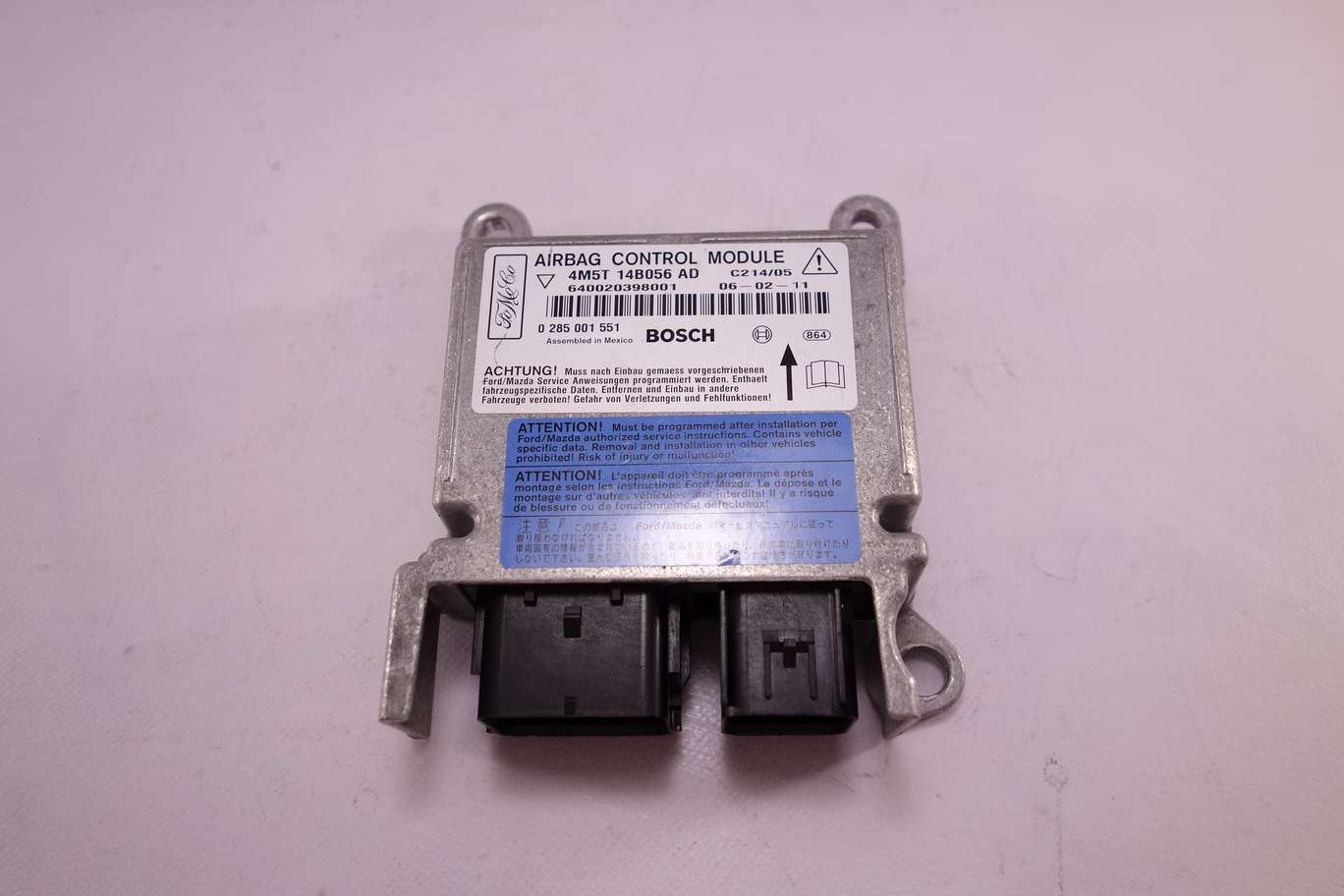 Centralita de airbag Ford Focus 4M5T14B056AD 4M5T 14B056 AD Bosch 0285001551 0 285 001 551 - foto 1