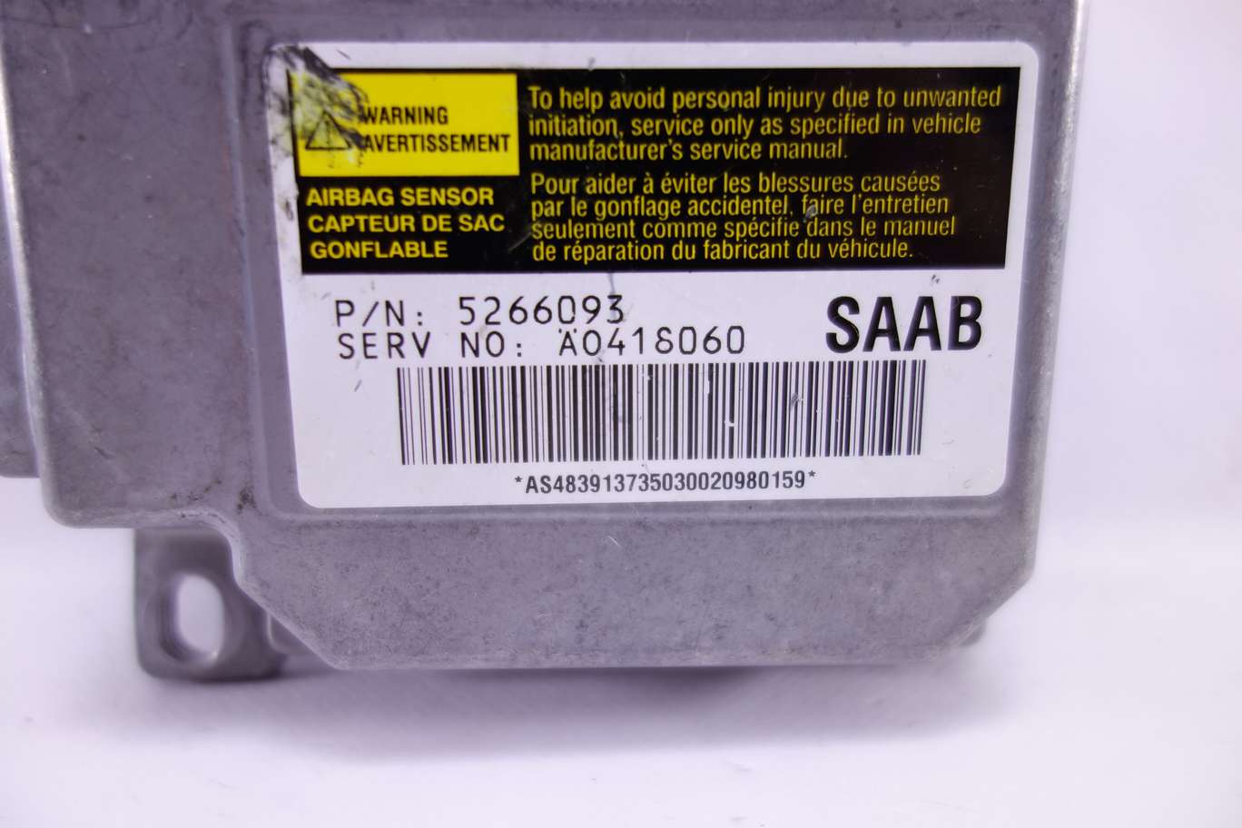 Centralita de airbag Saab 9-5 5266093 A0418060 - foto 2