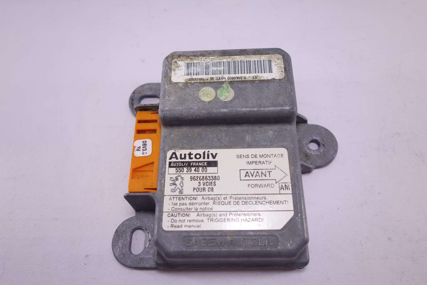 Centralita de airbag Peugeot 406 550394000 550 39 40 00 9626863380 AM - foto 1