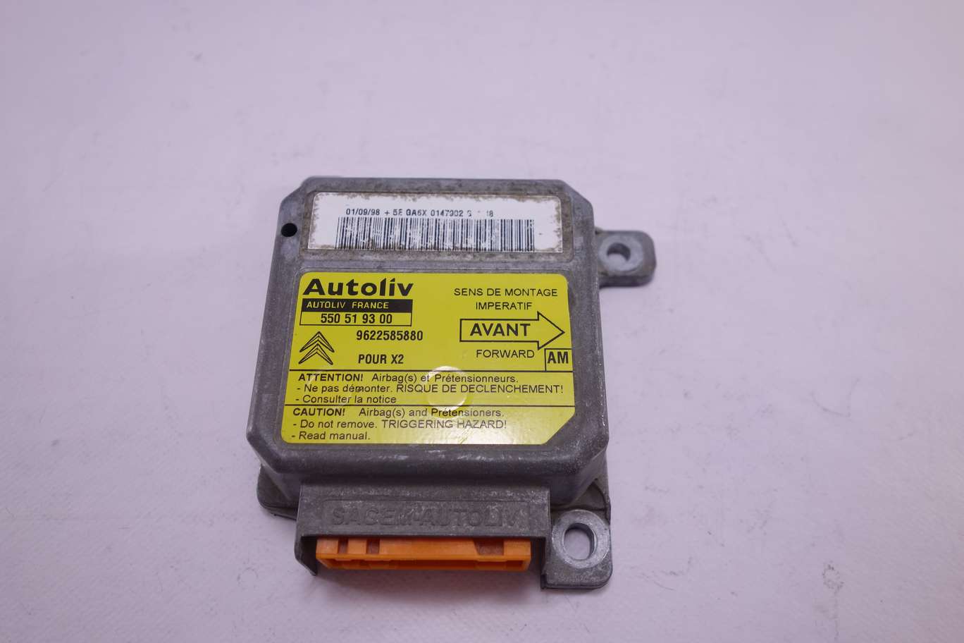 Centralita de airbag Citroen Xantia 9622585880 550519300 550 51 93 00 AM - foto 1
