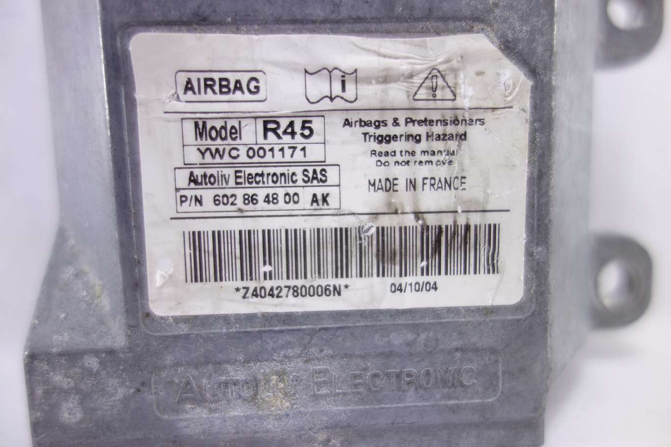 Centralita de airbag Rover 45 YWC001171 602864800AK 602 86 48 00 AK - foto 2