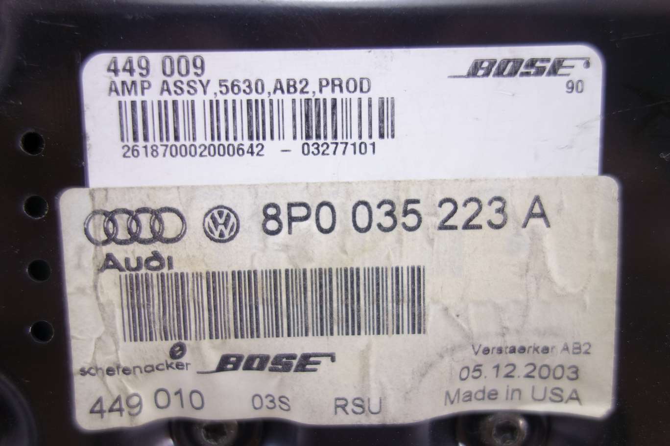 Amplificador Audi A3 8P0035223A 8P0 035 223 A 449009 449 009 - foto 2