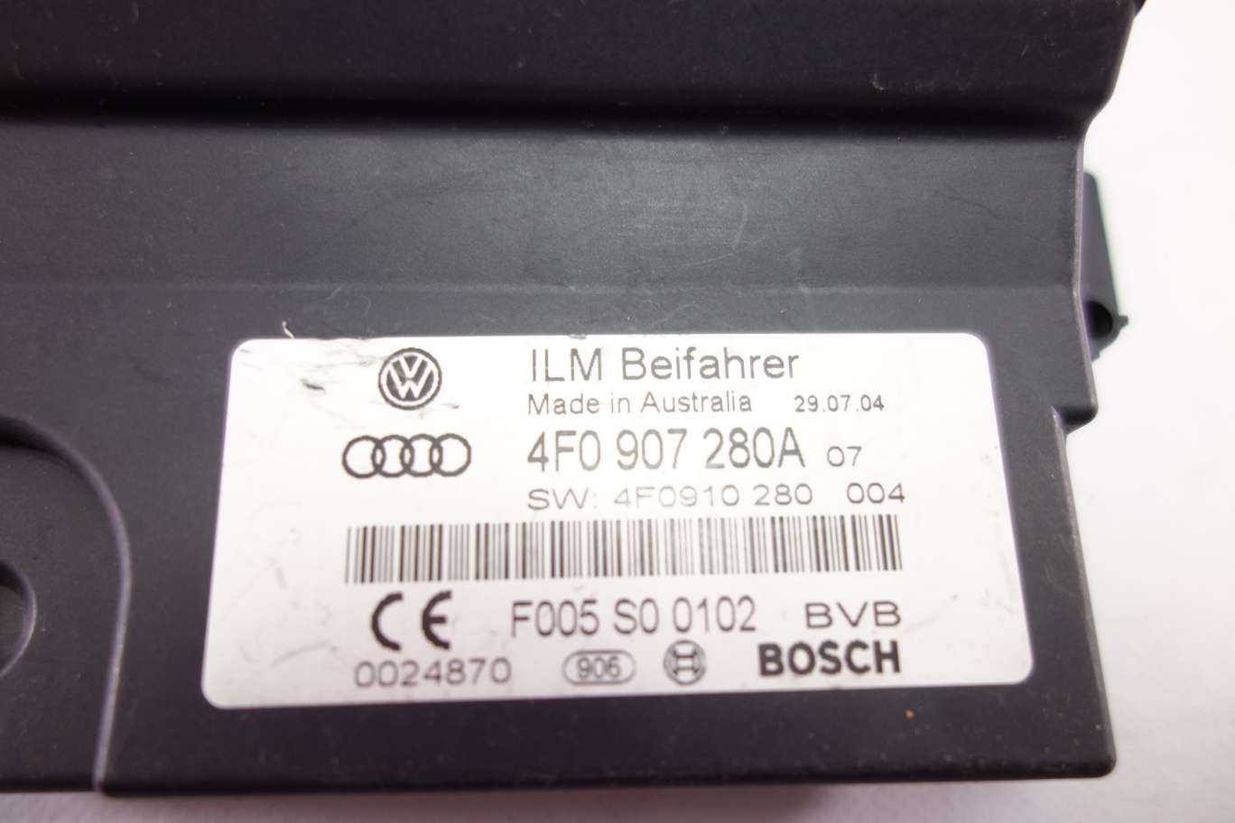 Modulo de control Audi A6 S6 4F 4F0907280A 4F0 907 280A F005S00102 F005 S0 0102 Bosch - foto 2