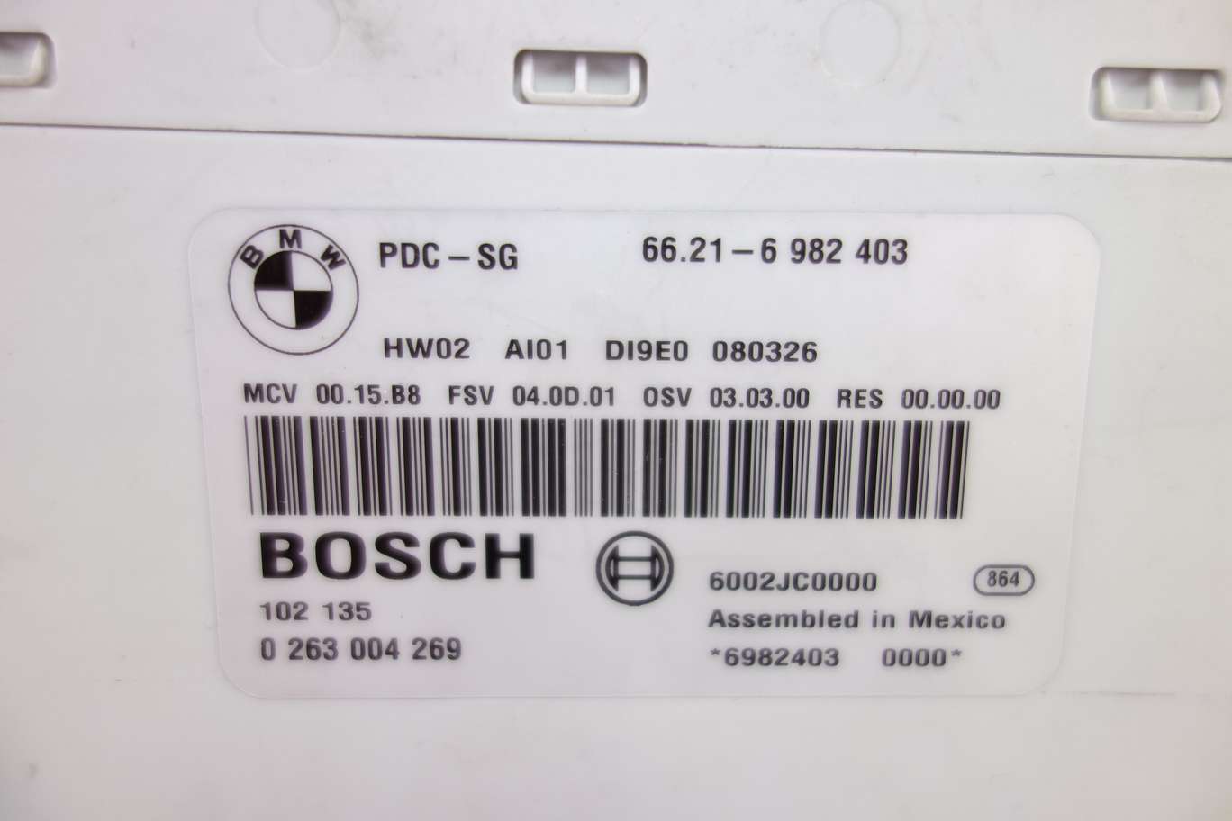 Modulo de control BMW E81 E82 E87 E88 E90 66216982403 66.21-6 982 403 Bosch 0263004269 0 263 004 269 - foto 2
