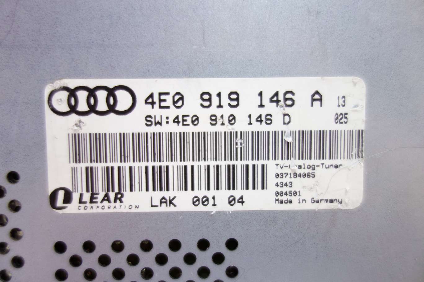 Sintonizador de TV Audi A8 4E0919146A 4E0 919 146 A 4E0910146D 4E0 910 146 D - foto 2