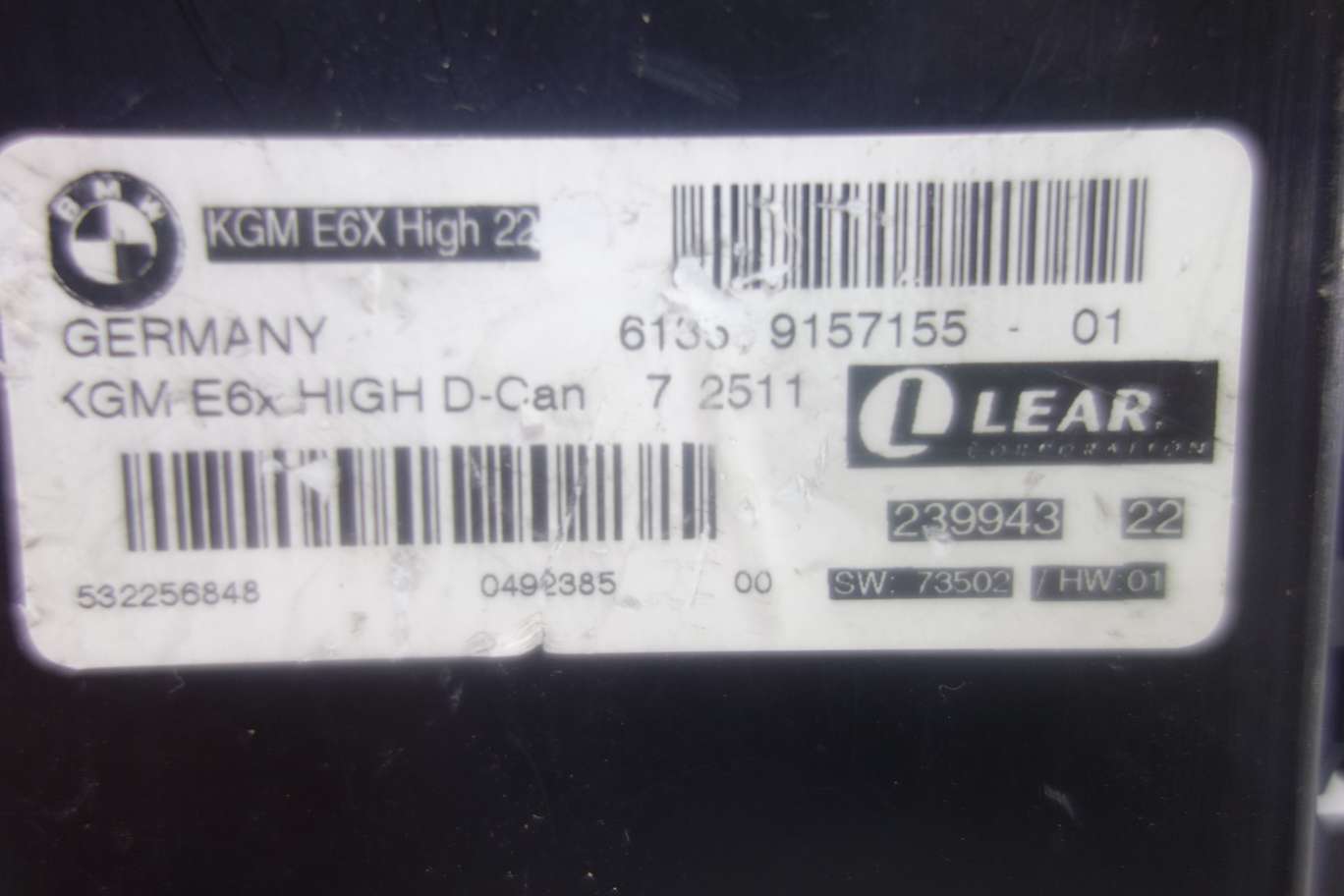 Modulo de control BMW E60 E61 6135915715501 6135 9157155-01 23994322 - foto 2