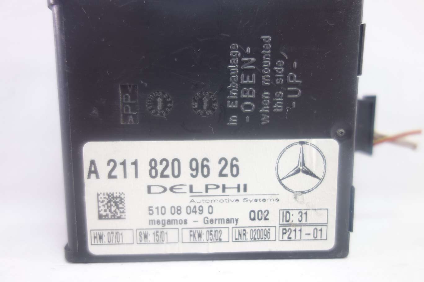 Modulo de alarma Mercedes W211 A2118209626 A 211 820 96 26 Delphi 510080490 510 08 049 0 Q02 - foto 2