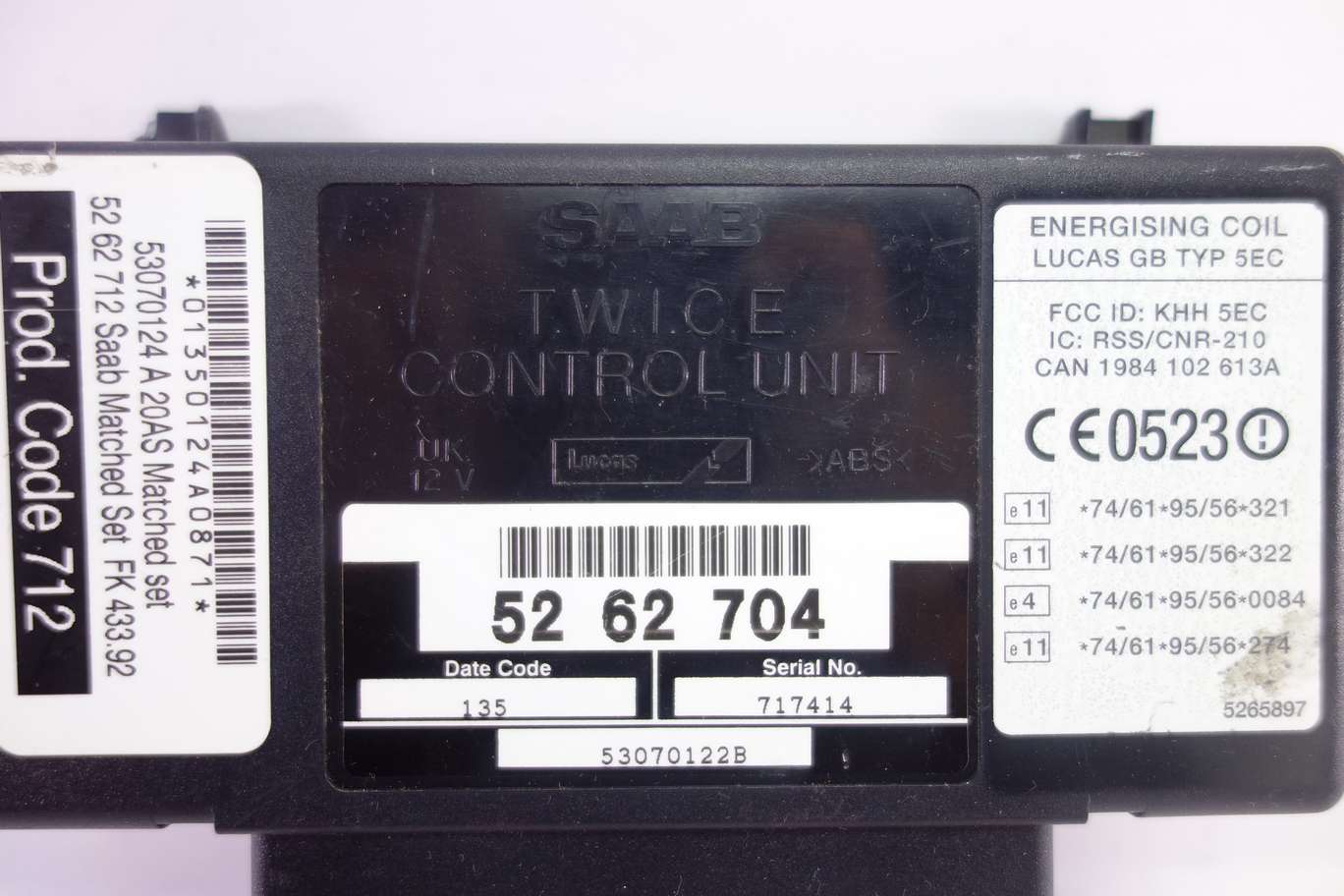 Modulo de confort Saab 9-3 5262704 52 62 704 53070122B - foto 2