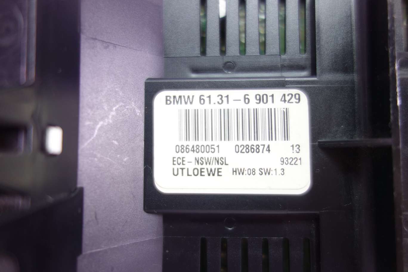 Interruptor de luz BMW E46 61316901429 61.31-6 901 429 086480051 - foto 2