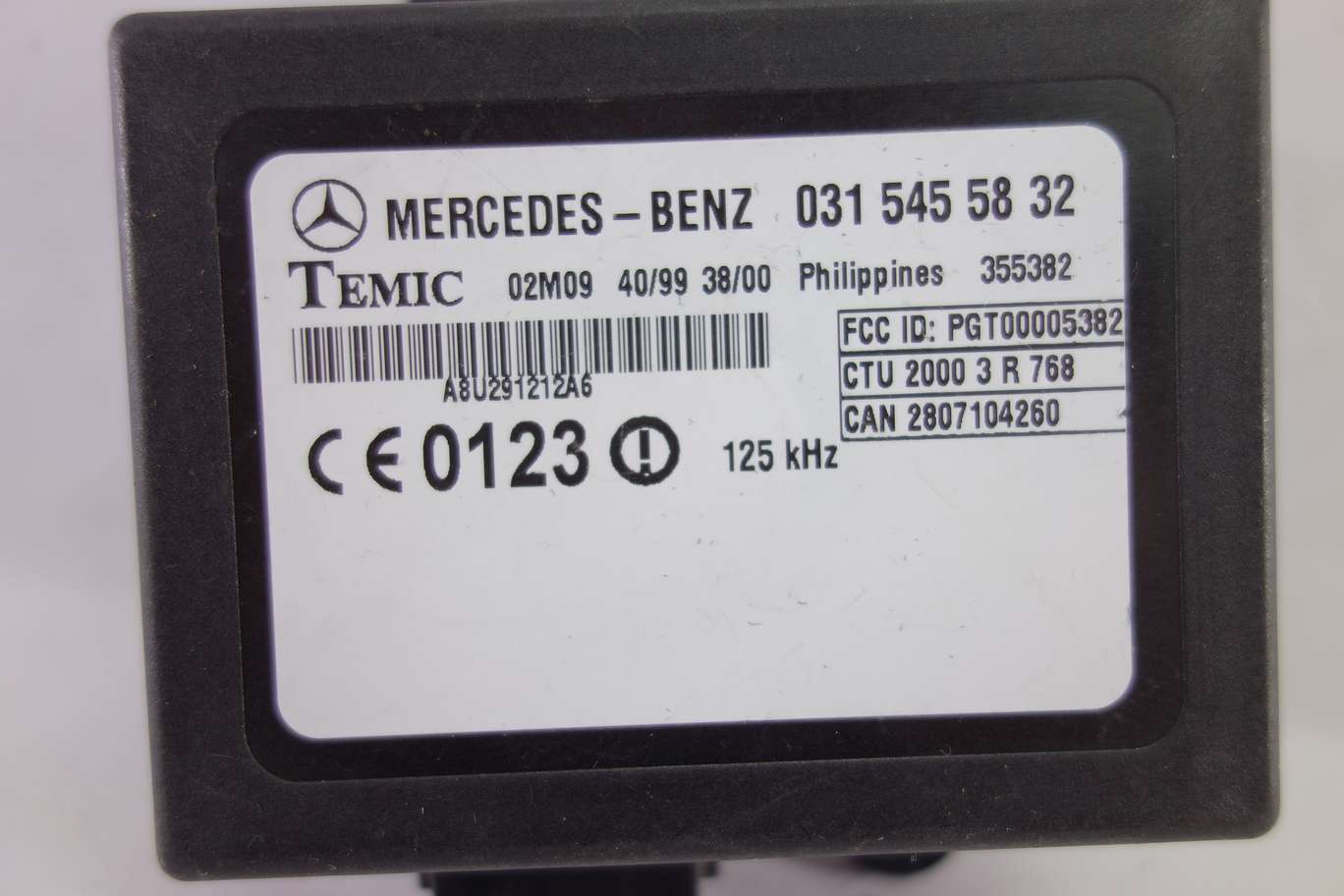 Modulo de cierre Mercedes Sprinter 0315455832 031 545 58 32 Temic 02M09 - foto 2