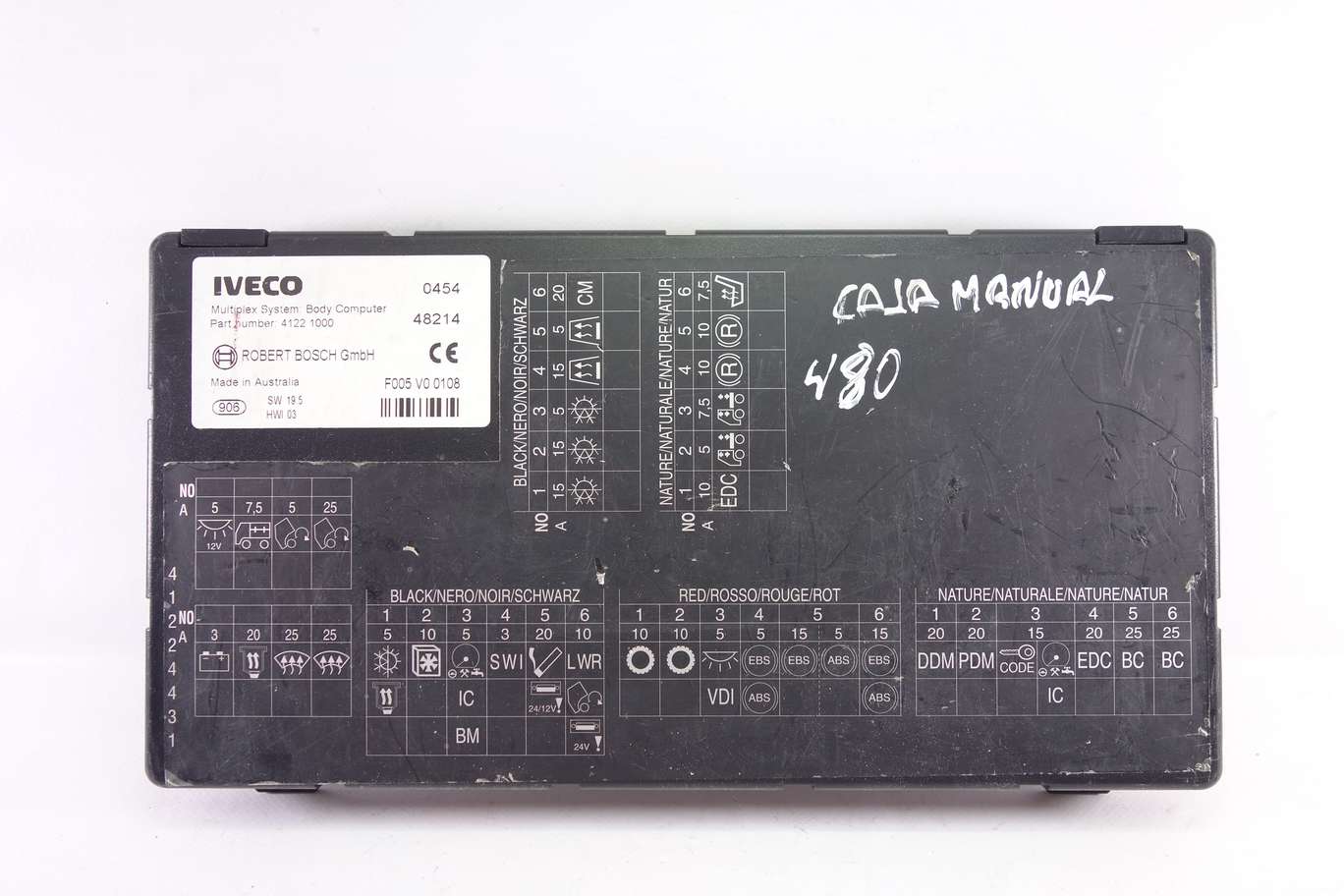 Modulo Body computer para Iveco Stralis 41221000 4122 1000 F005 V0 0108 F005V00108 - foto 1