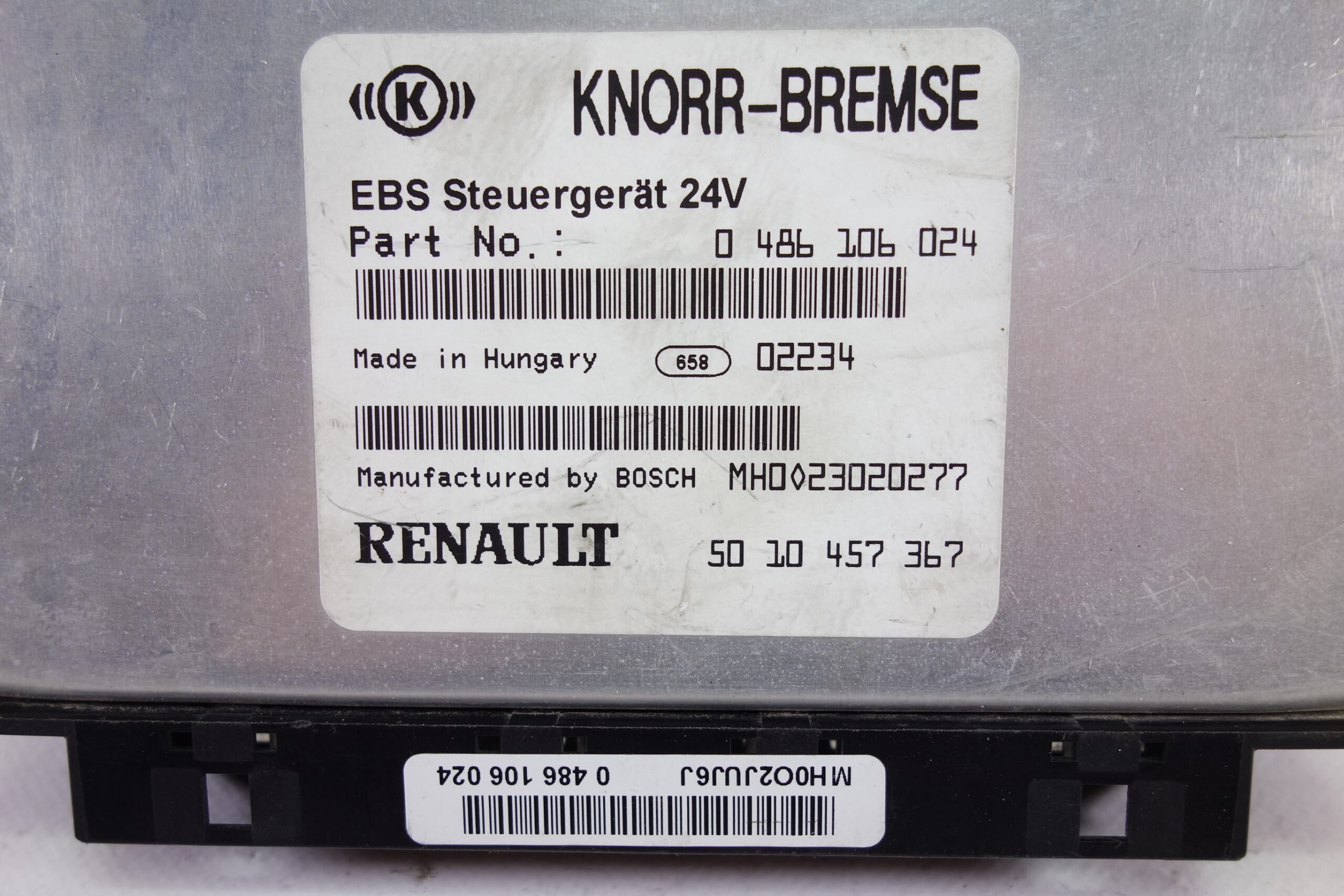 Centralita Renault Magnum Knorr-Bremse 0486106024 0 486 106 024 5010457367 50 10 457 367 Bosch MH023020277 MH0 23020277 - foto 1