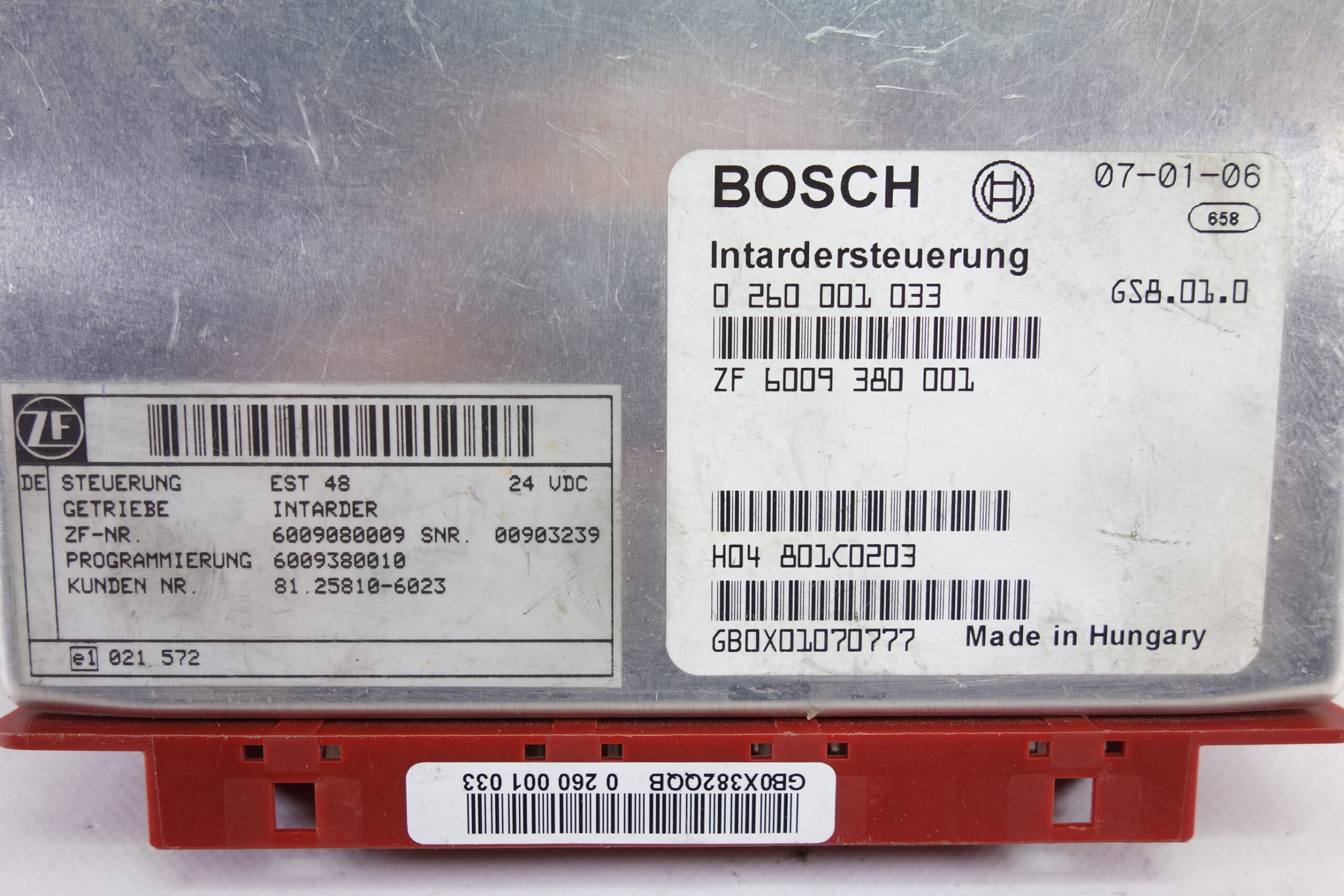 Unidad de control electrónico Man Tga Bosch 0260001033 0 260 001 033 ZF6009380001 ZF 6009 380 001 6009080009 81258106023 81.25810-6023 - foto 2