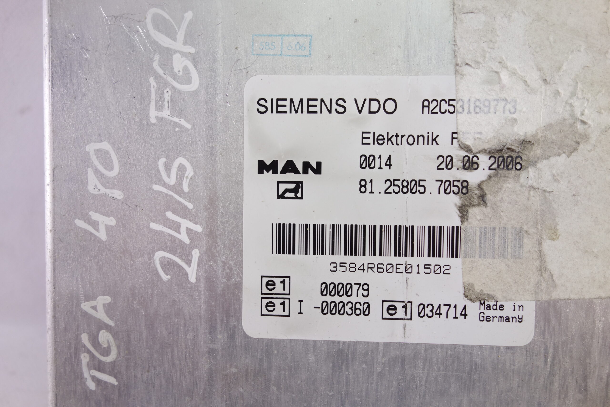 Unidad de control electrónico Man A2C53169773 Siemens Vdo 81258057058 81.25805.7058 - foto 2