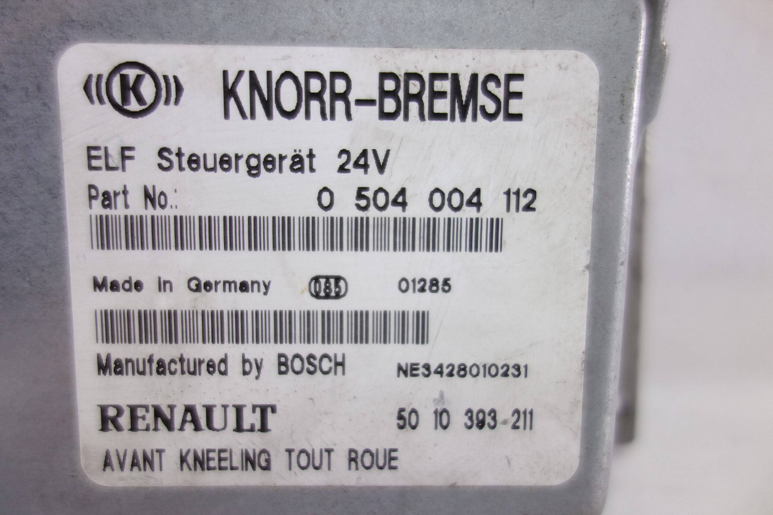 Centralita de Renault Knorr-Bremse 0504004112 0 504 004 112 NE3428010231 5010393211 50 10 393 211 - foto 2