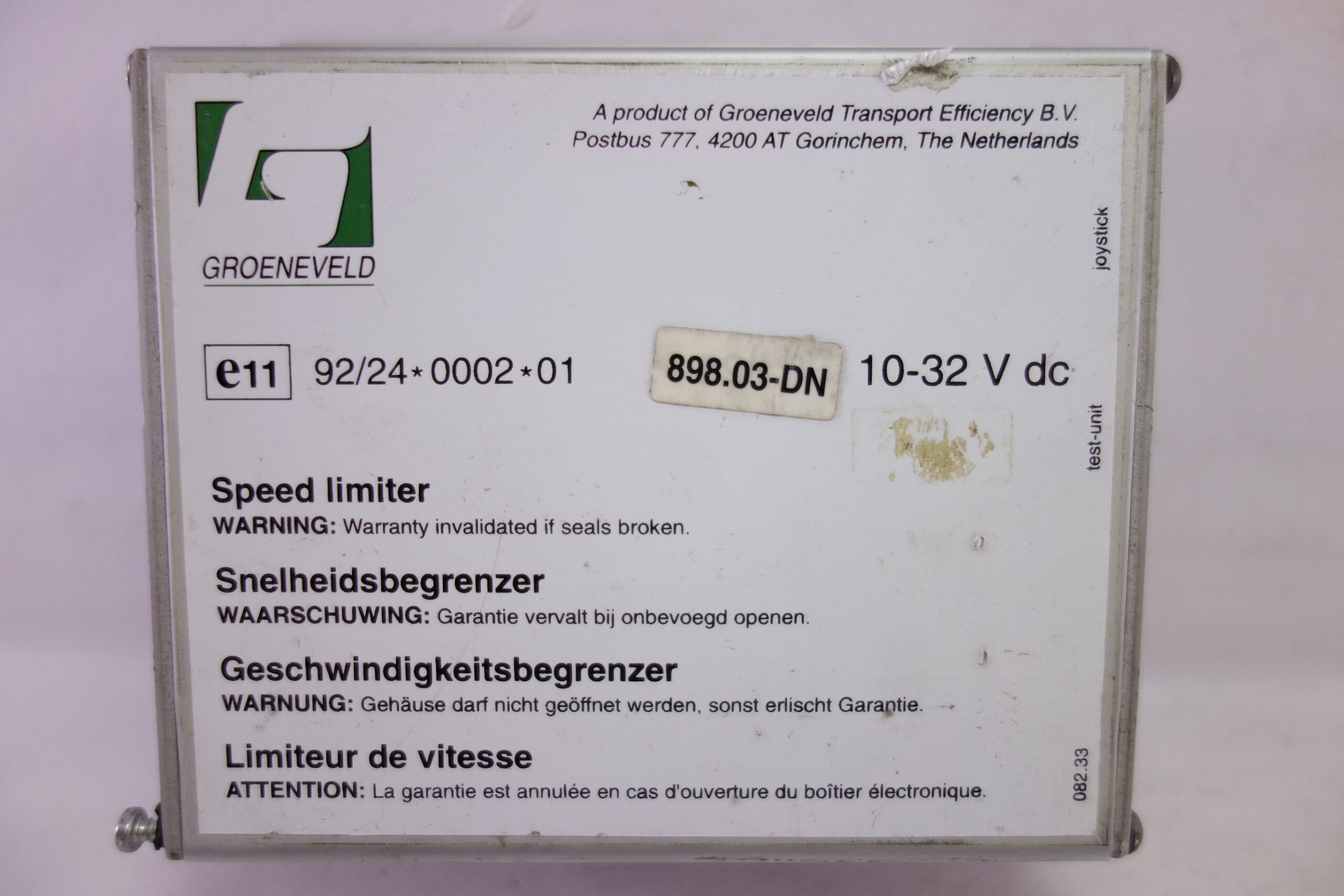 Limitador de velocidad Daf 9224000201 92/24.0002.01 898031032V 898.03 1032 V DC - foto 1