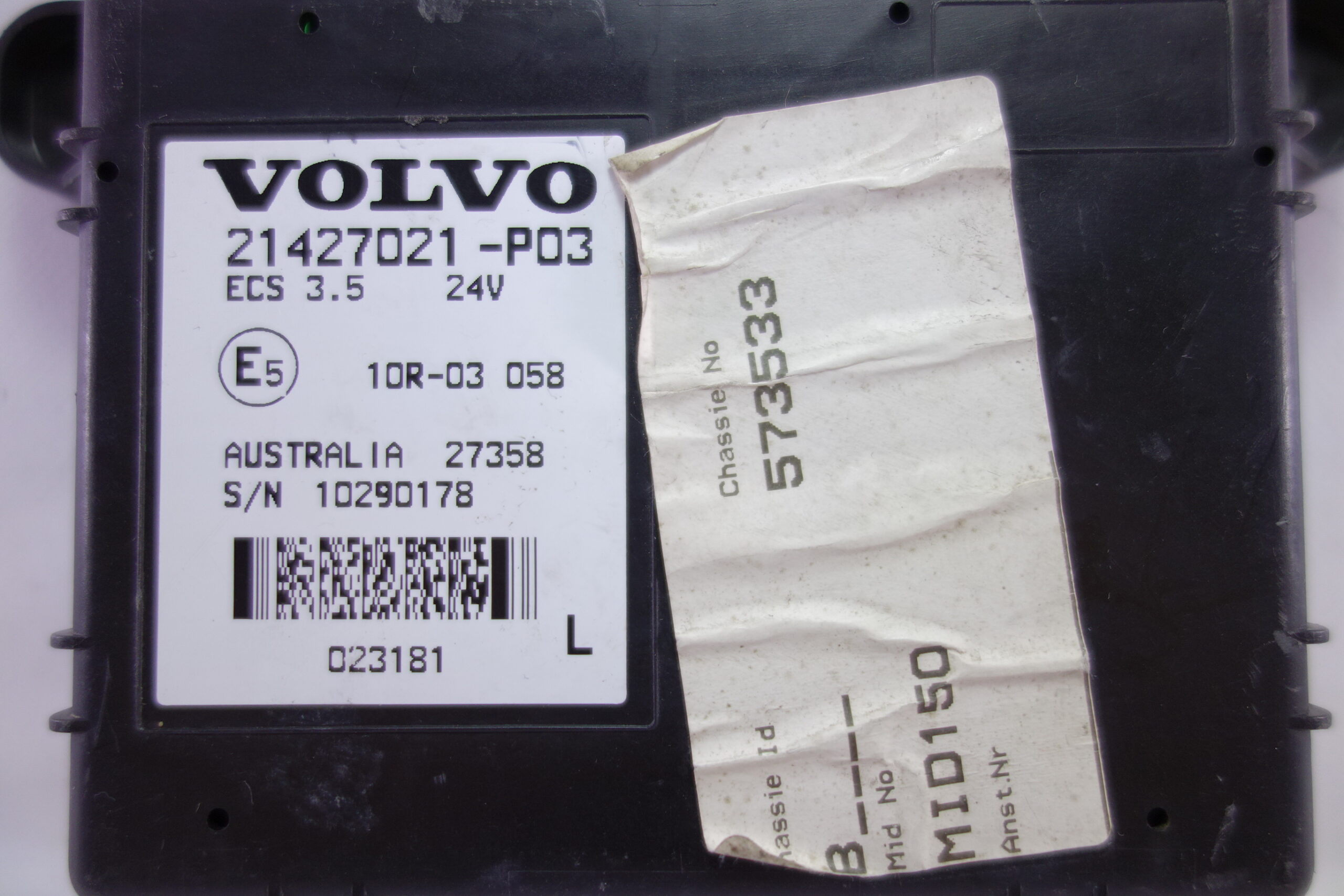 Unidad De Control Volvo 21427021 21427021-P03 10R03058 10R-03 058 - foto 2