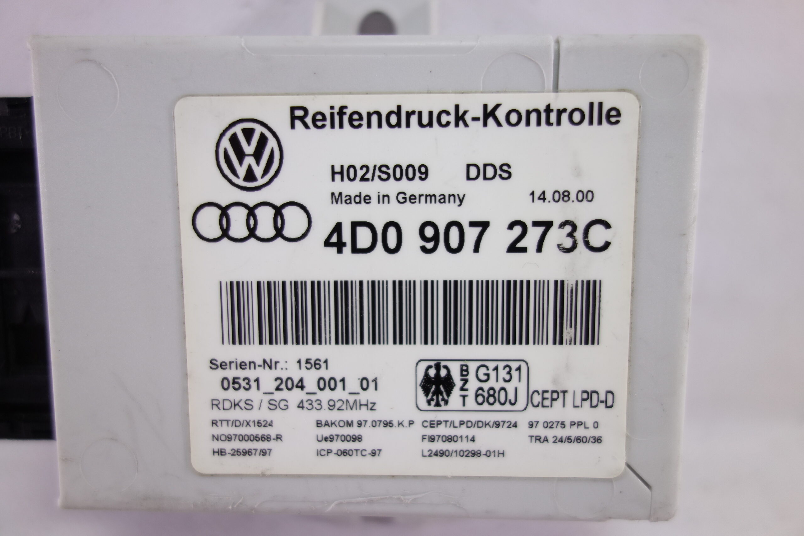 Módulo de Control Presión AUDI 4D0907273C 4D0 907 273C  053120400101 0531 204 001 01 - foto 2