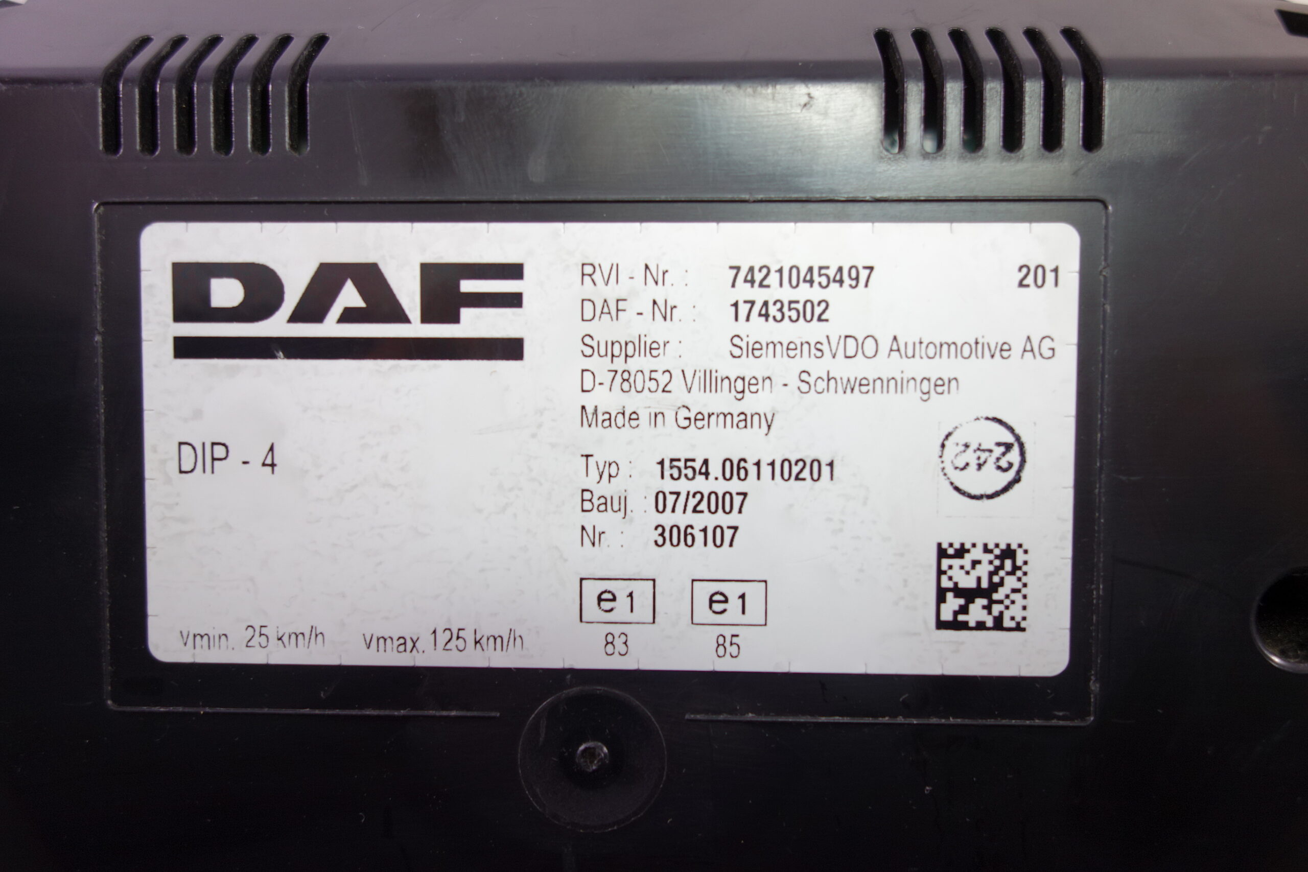 CUADRO INSTRUMENTOS DAF SERIE LF45.XXX XF 7421045497 1743502 1554 84 002 01 15548400201 - foto 3