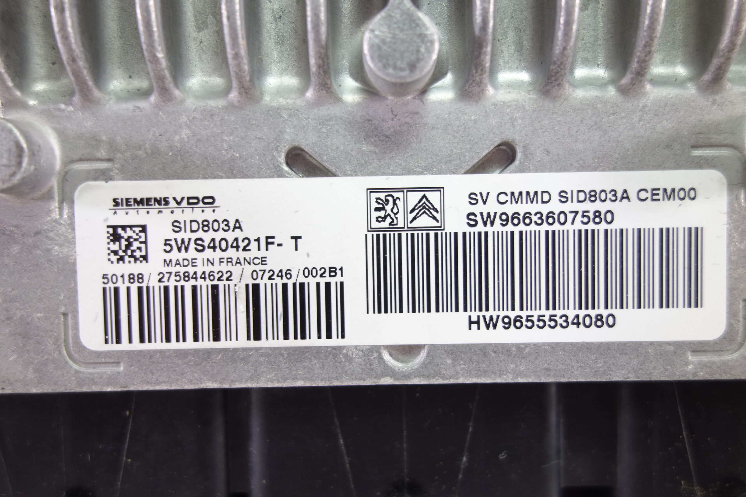 Centralita de motor PEUGEOT 307 9663607580 96 636 075 80 5WS40421FT 5WS40421F T - foto 3
