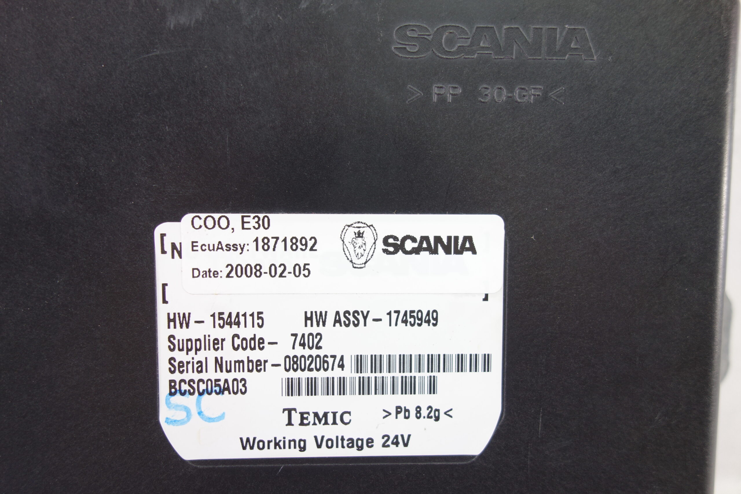 Unidad de Control ECU SCANIA 1871892 1745949 - foto 2