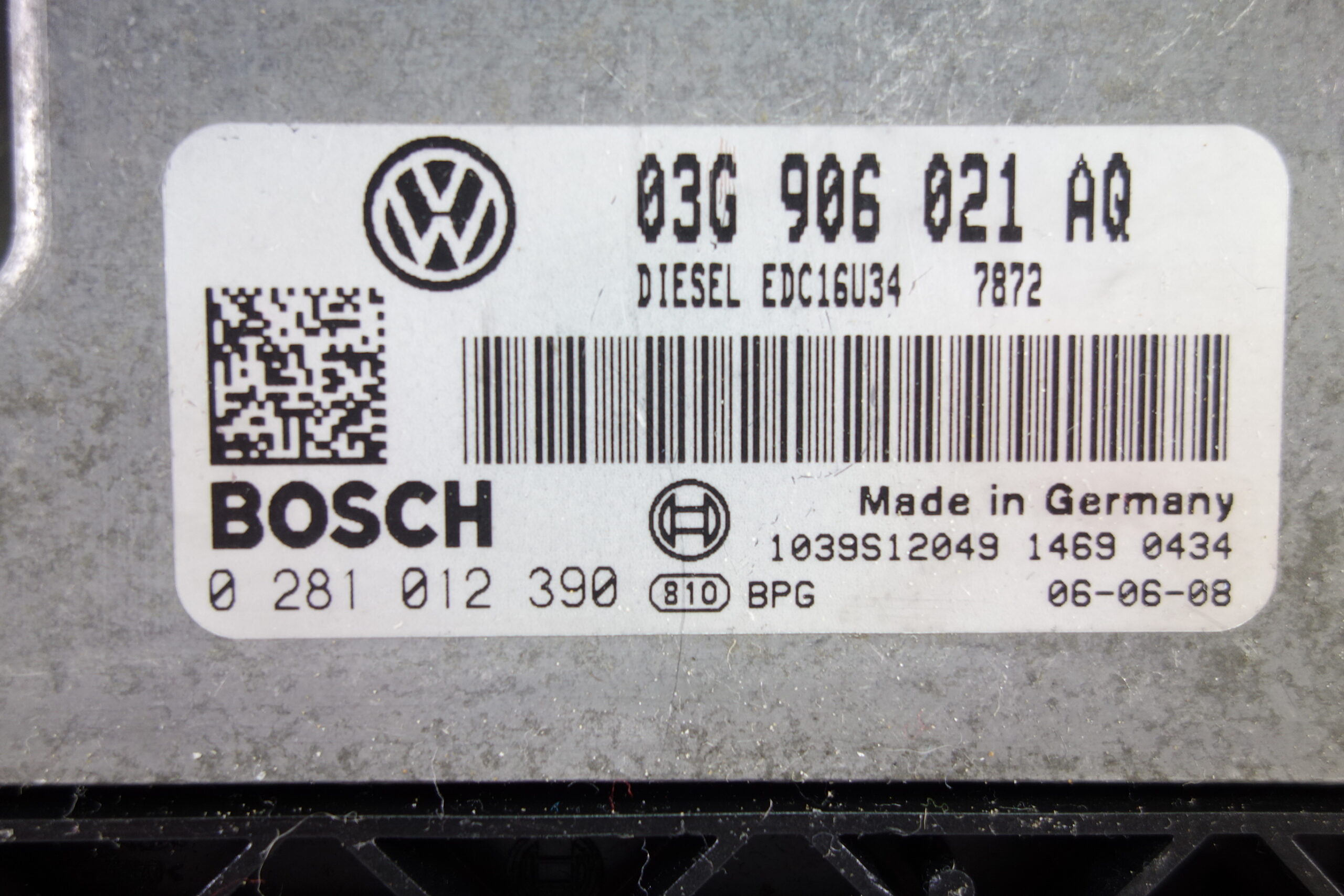Centralita de motor VW CADDY 03G906021AQ 03G 906 021 AQ 0281012390 0 281 012 390 - foto 2