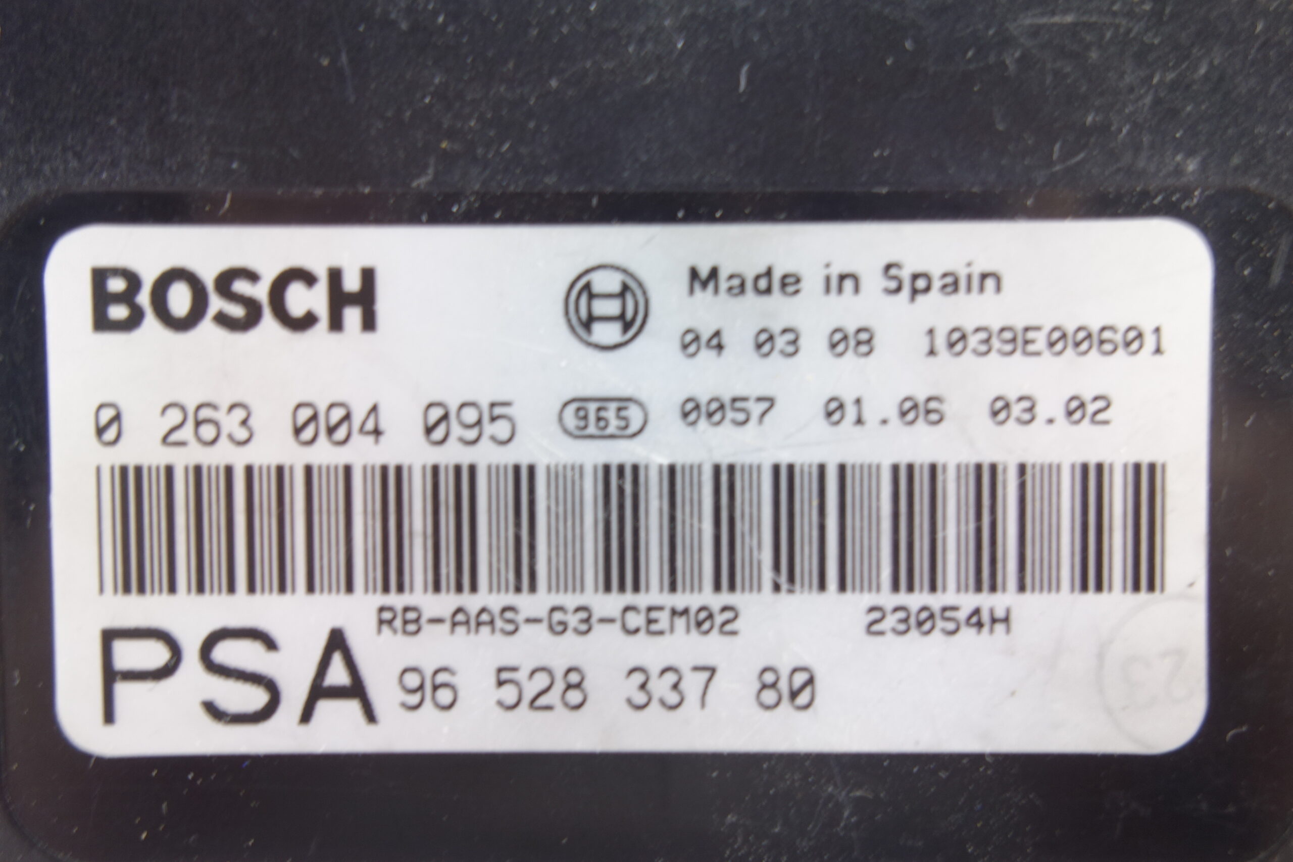 Modulo de control Peugeot 407 9652833780 96 528 337 80 Bosch 0263004095 0 263 004 095 PSA - foto 2