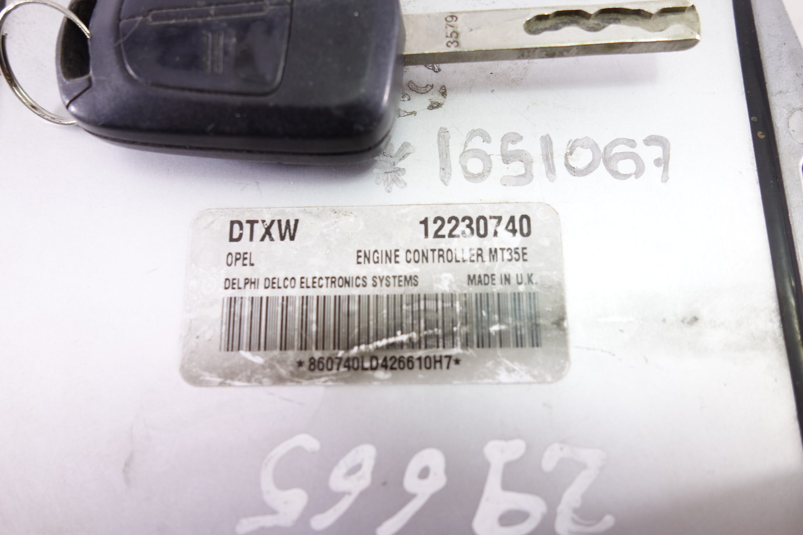Centralita del Motor con Lector de Llave Opel Astra H Zafira DTXW - foto 2