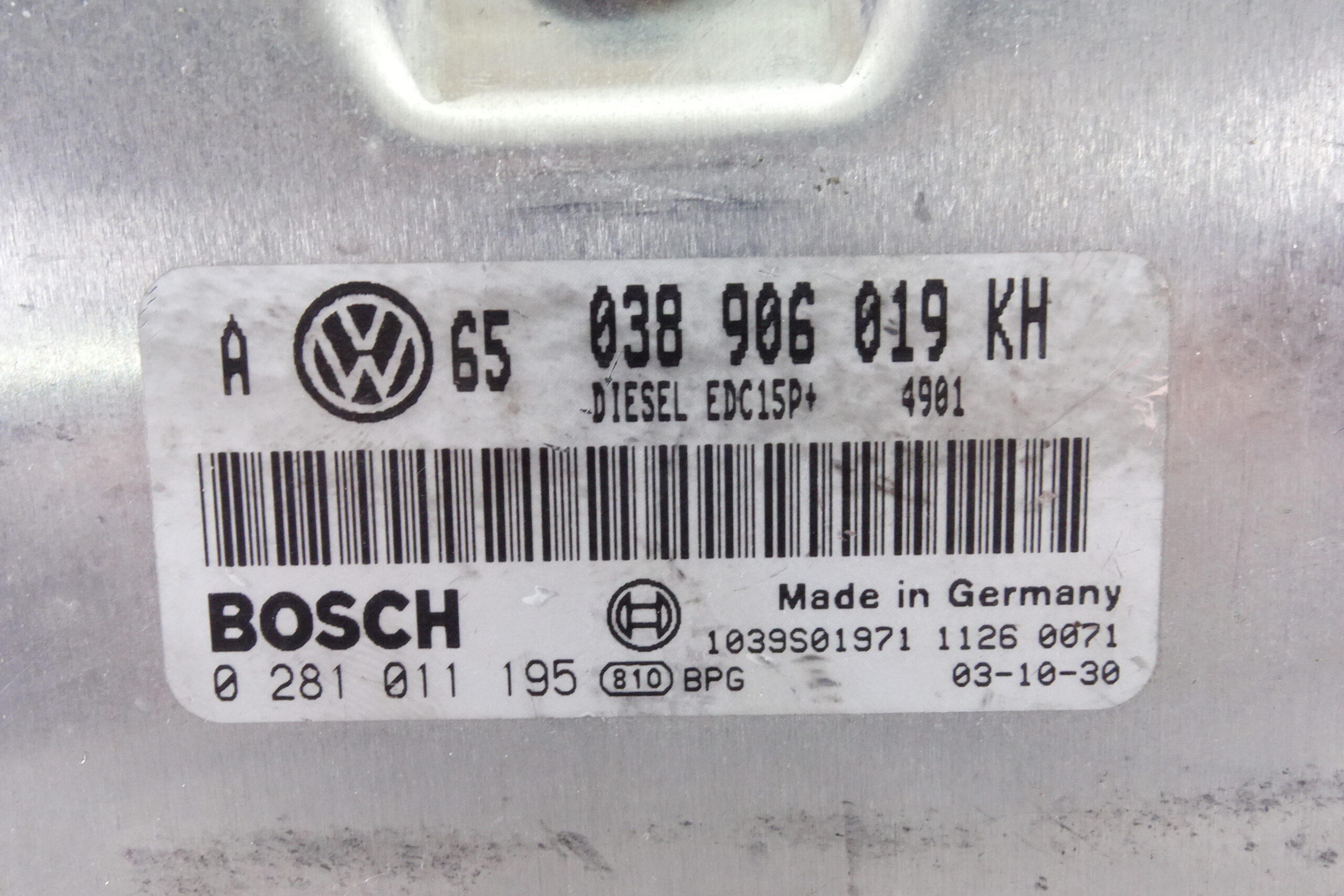 Centralita del motor VW 0281011195 0 281 011 195 038906019KH 038 906 019 KH - foto 2