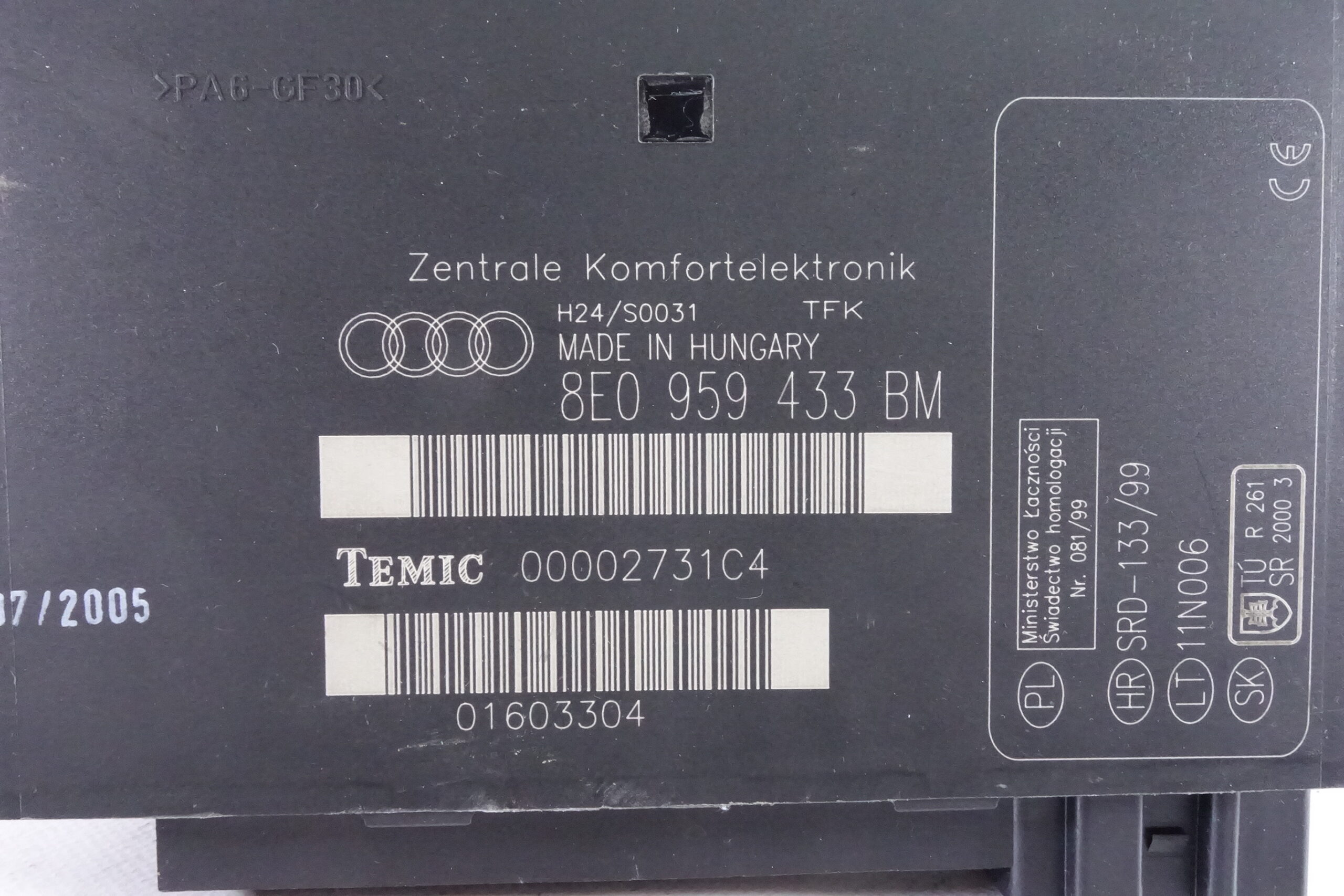 Módulo de confort Audi A4 8E0959433BM 8E0 959 433 BM 00002731C4 - foto 2