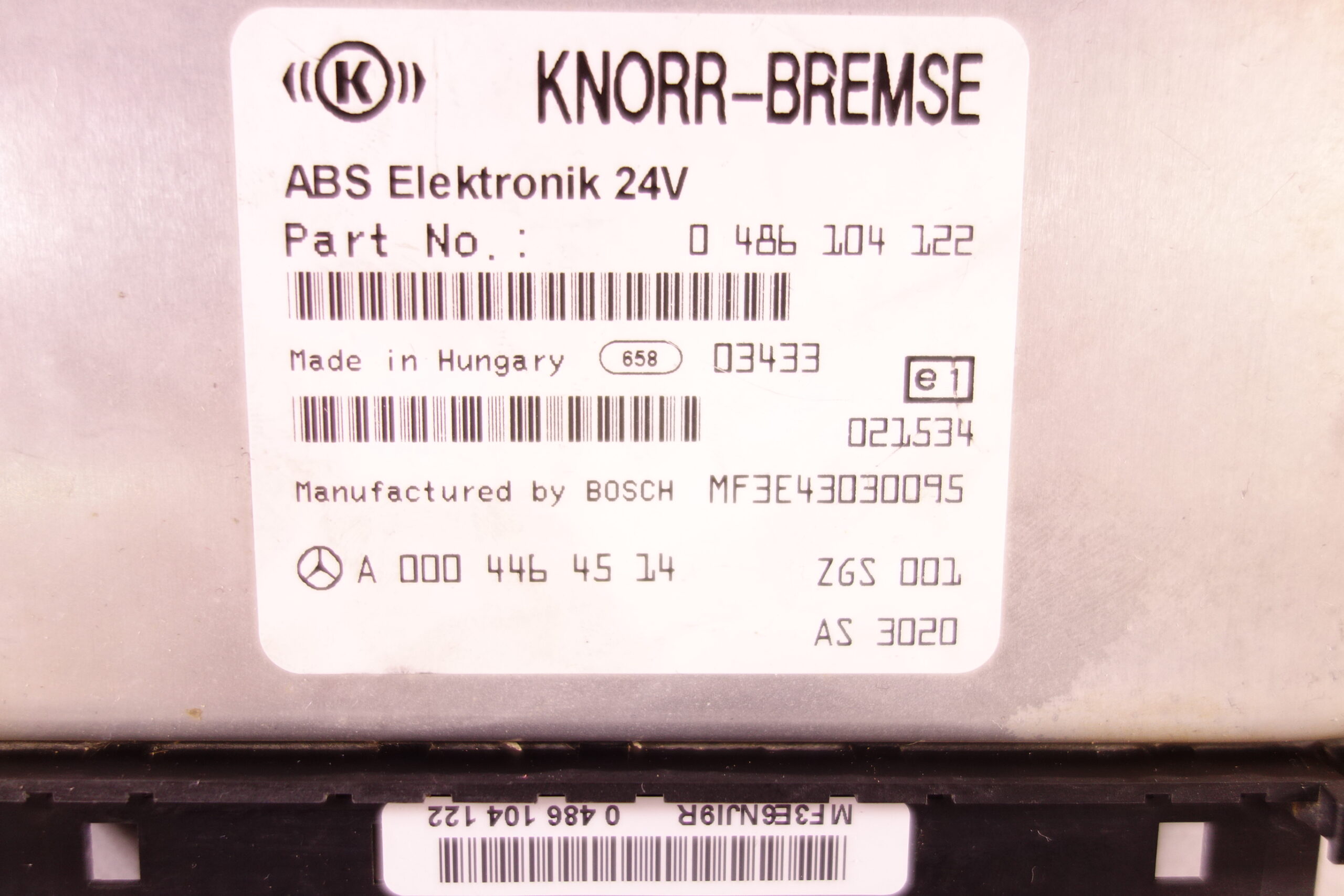 Unidad de control ABS Mercedes-benz Axor A0004464514 A 000 446 45 14 KNORR-BREMSE 0486104122 0 486 104 122 - foto 2